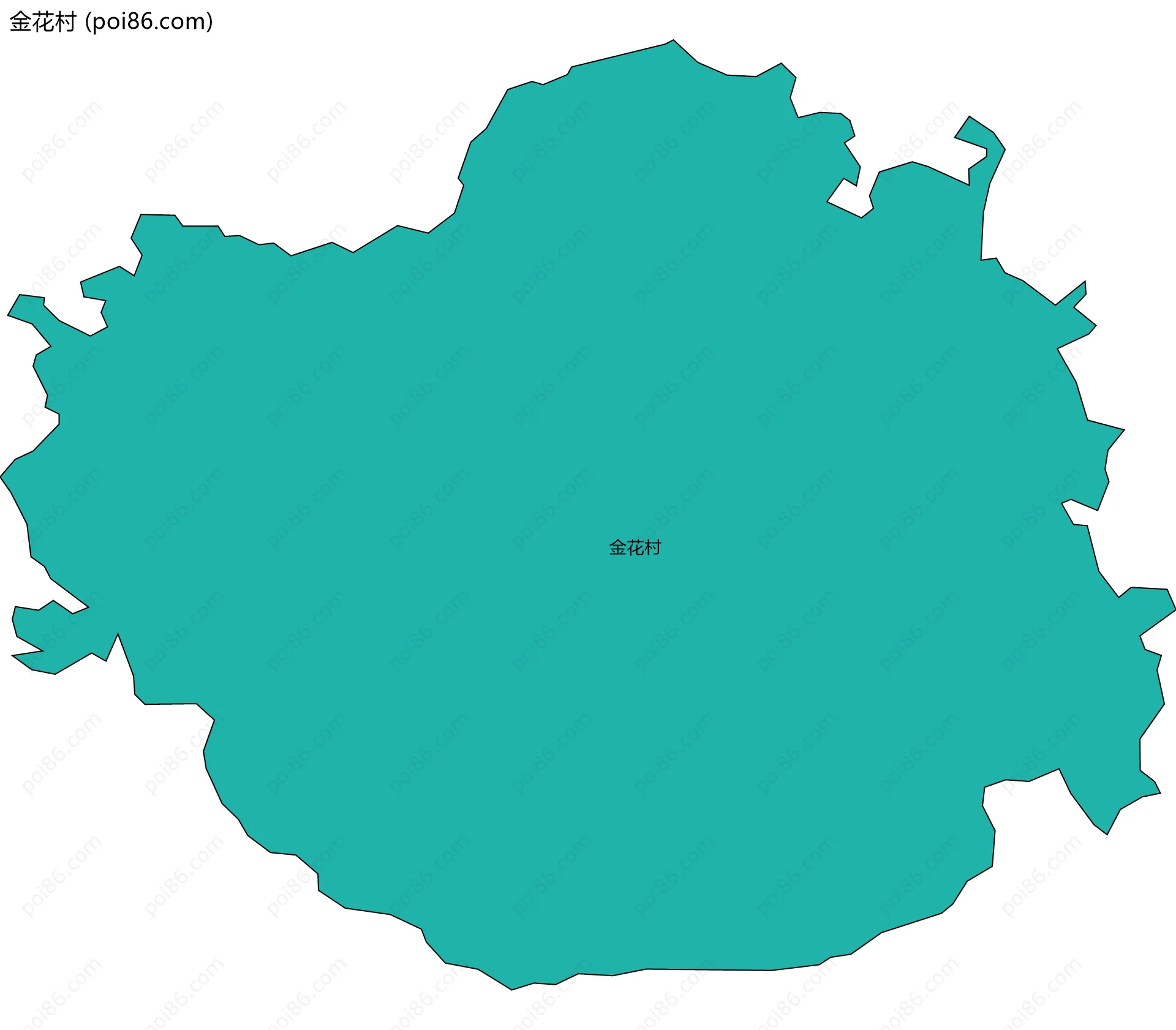 金花村边界地图