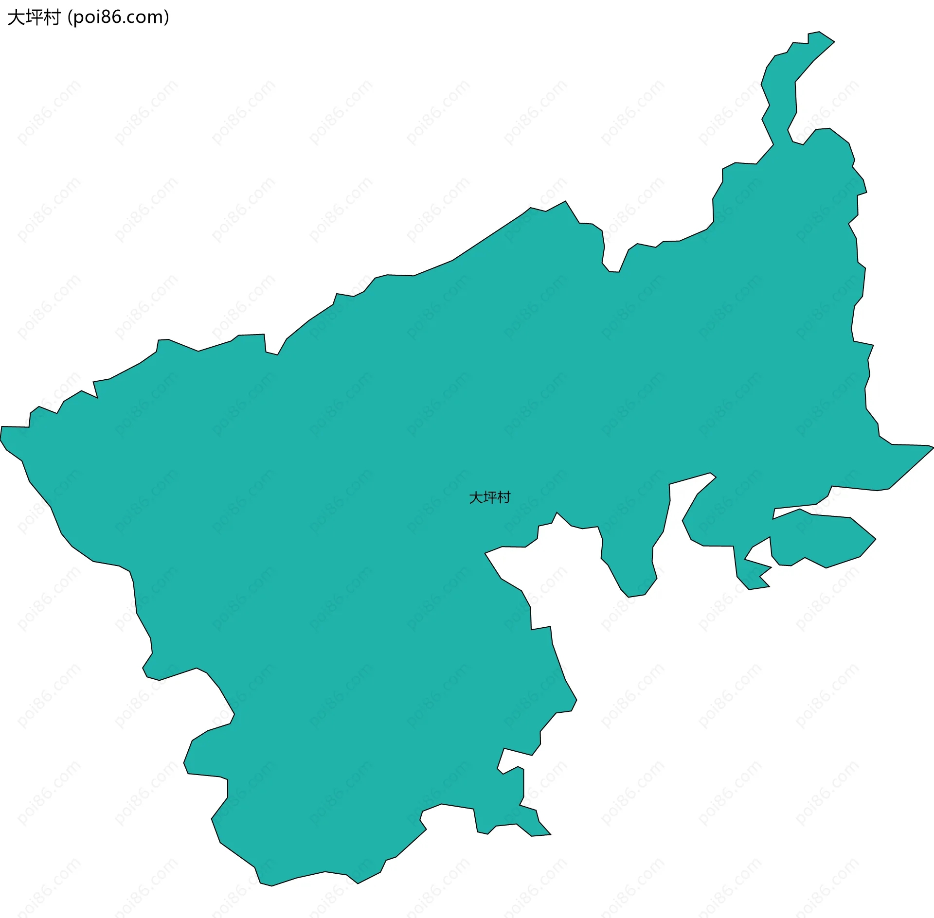 大坪村边界地图