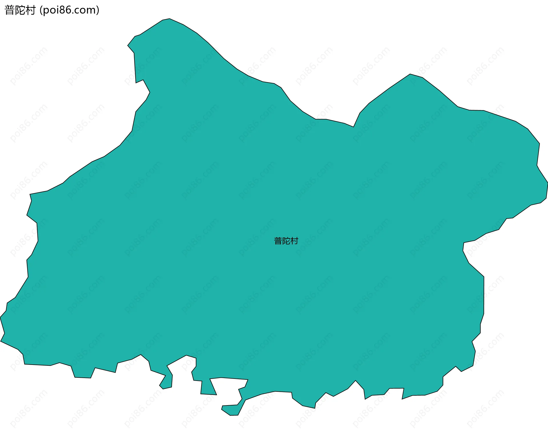 普陀村边界地图