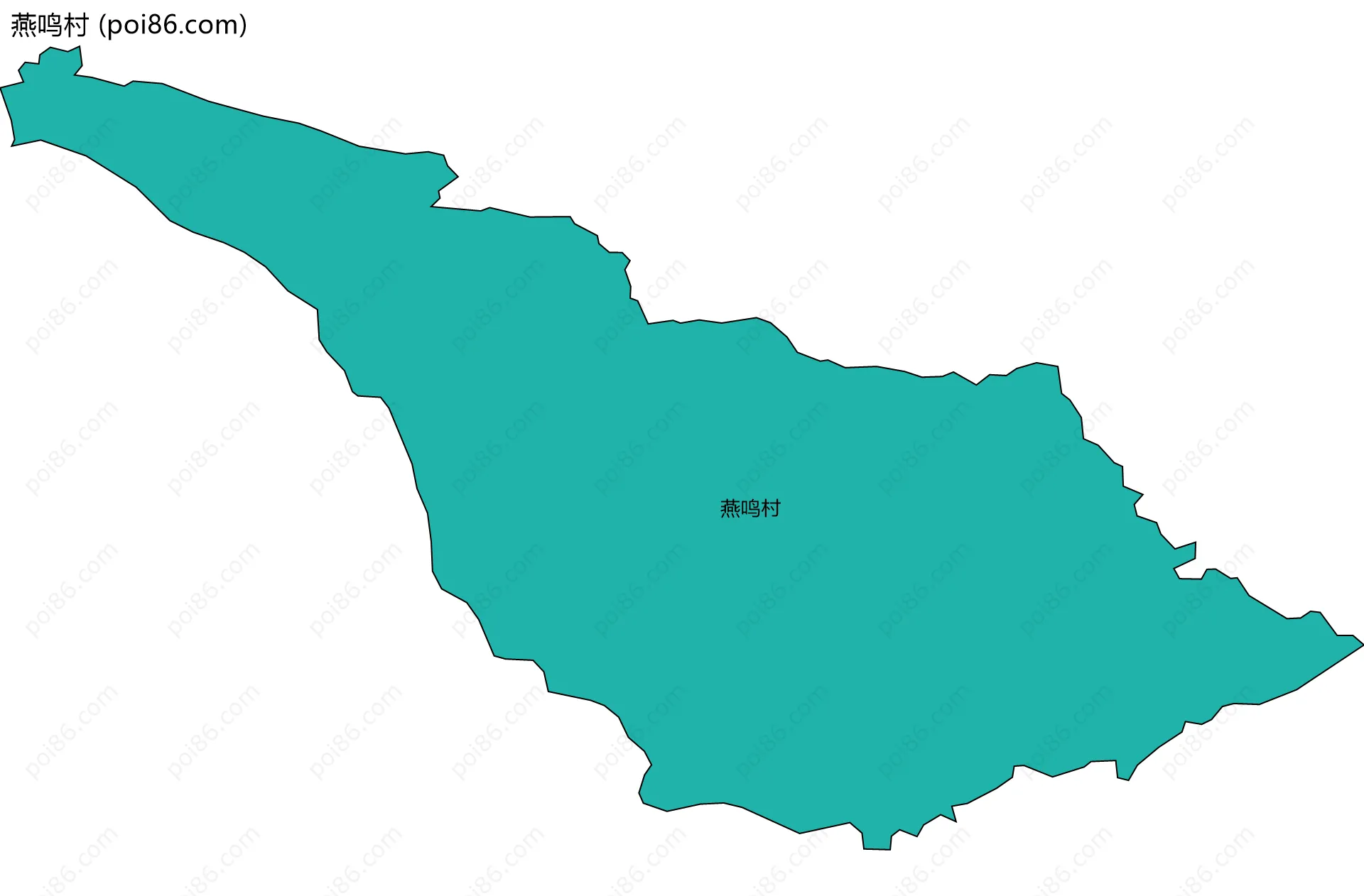 燕鸣村边界地图