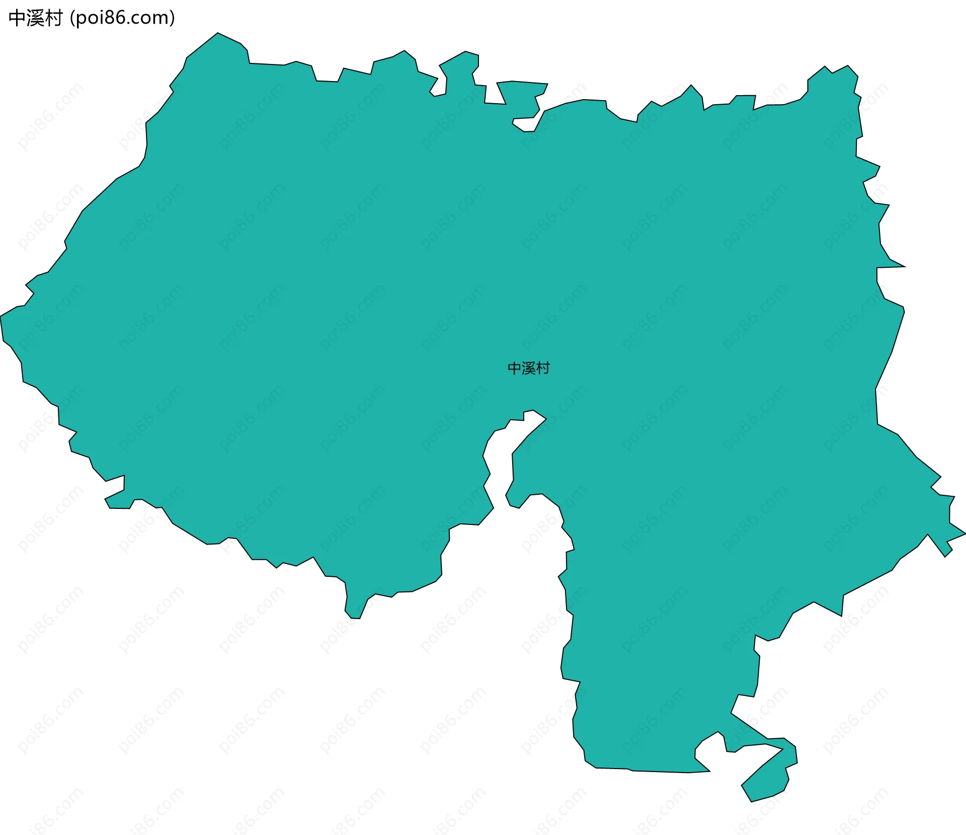 中溪村边界地图