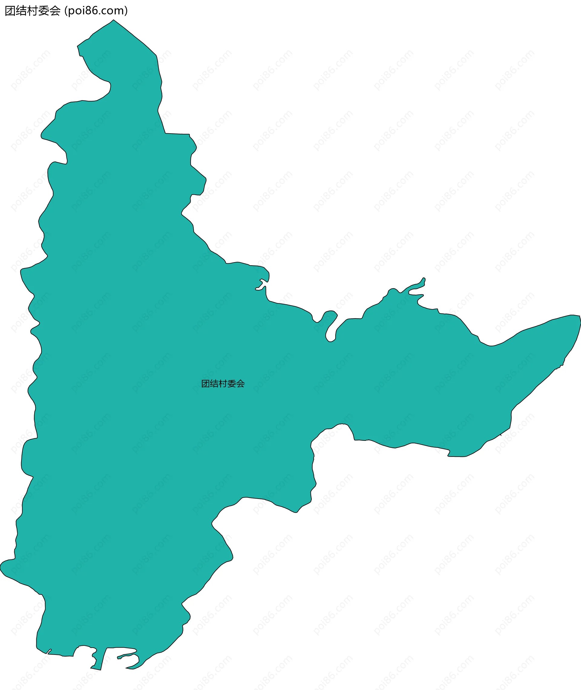 团结村委会边界地图