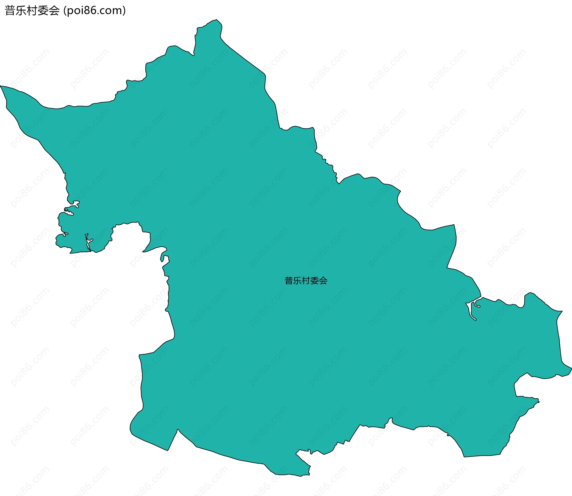 普乐村委会边界地图