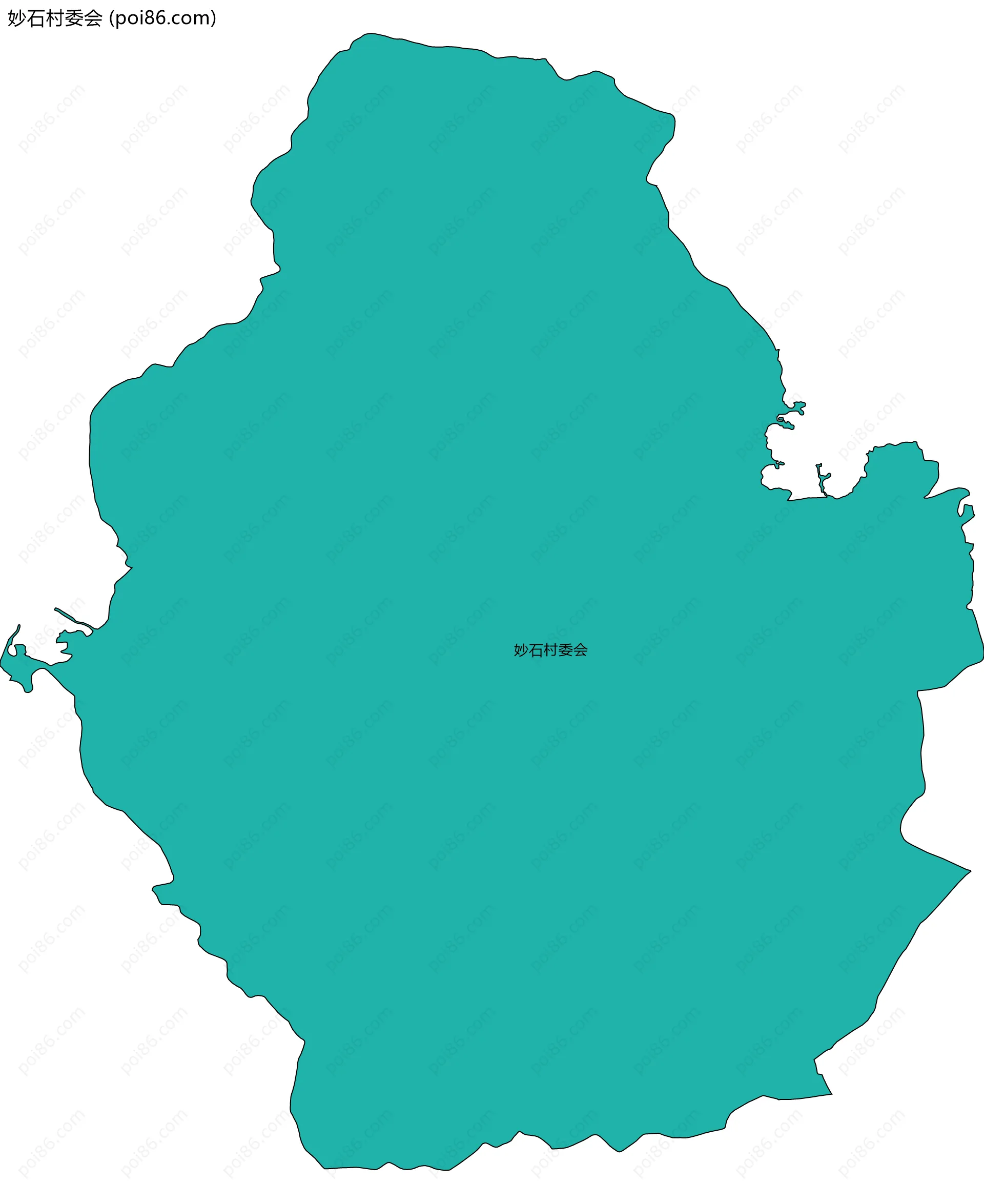 妙石村委会边界地图