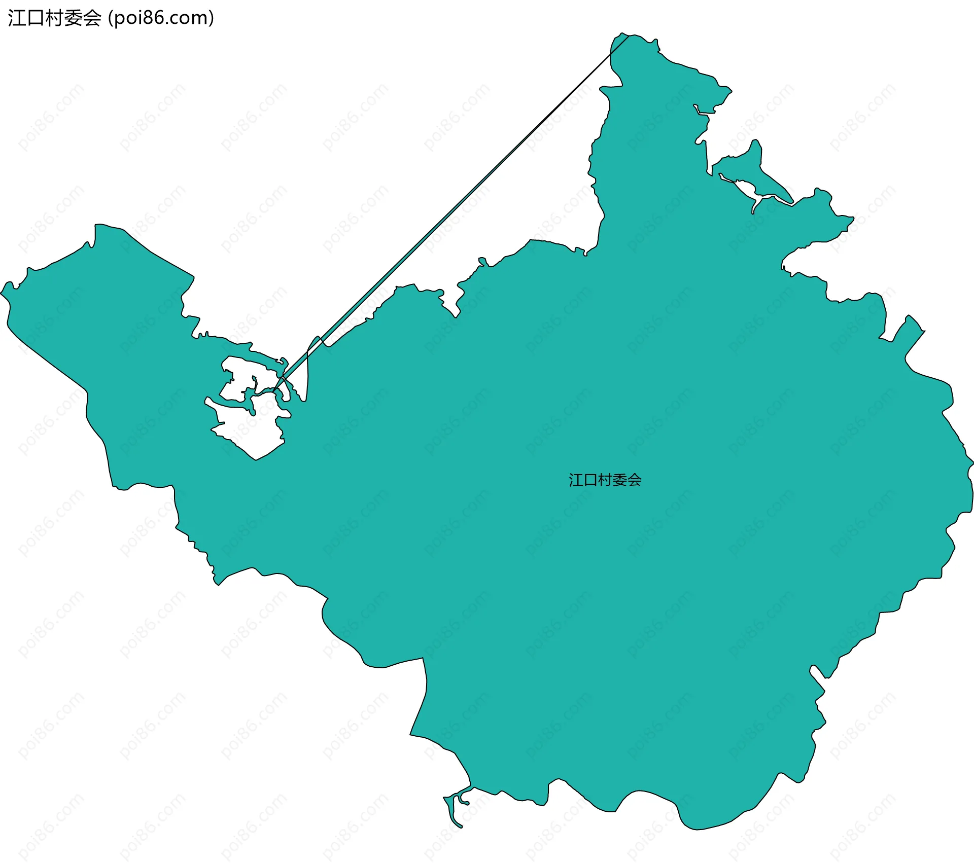 江口村委会边界地图