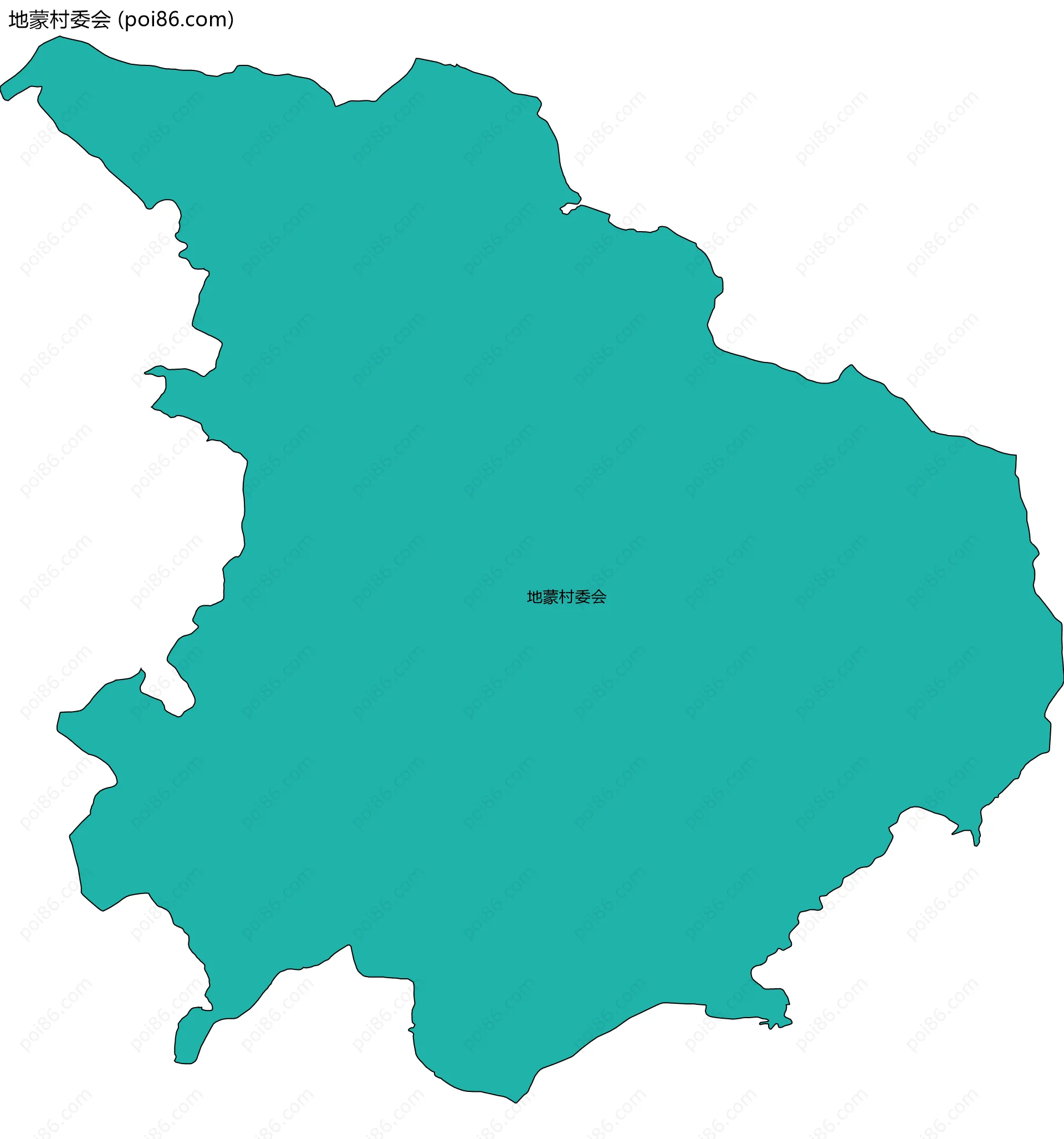 地蒙村委会边界地图