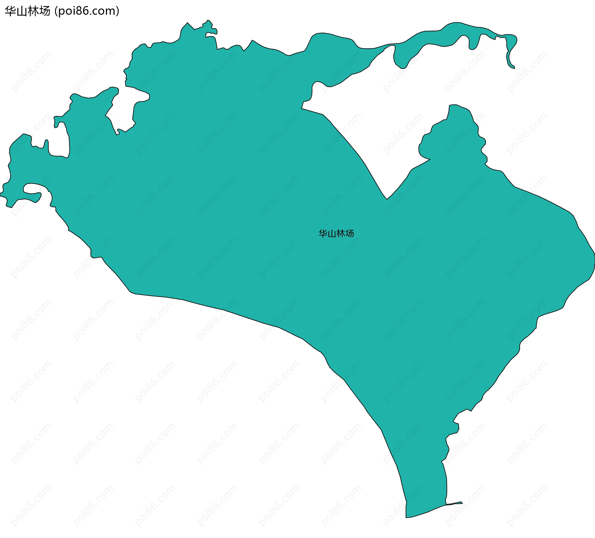 华山林场边界地图