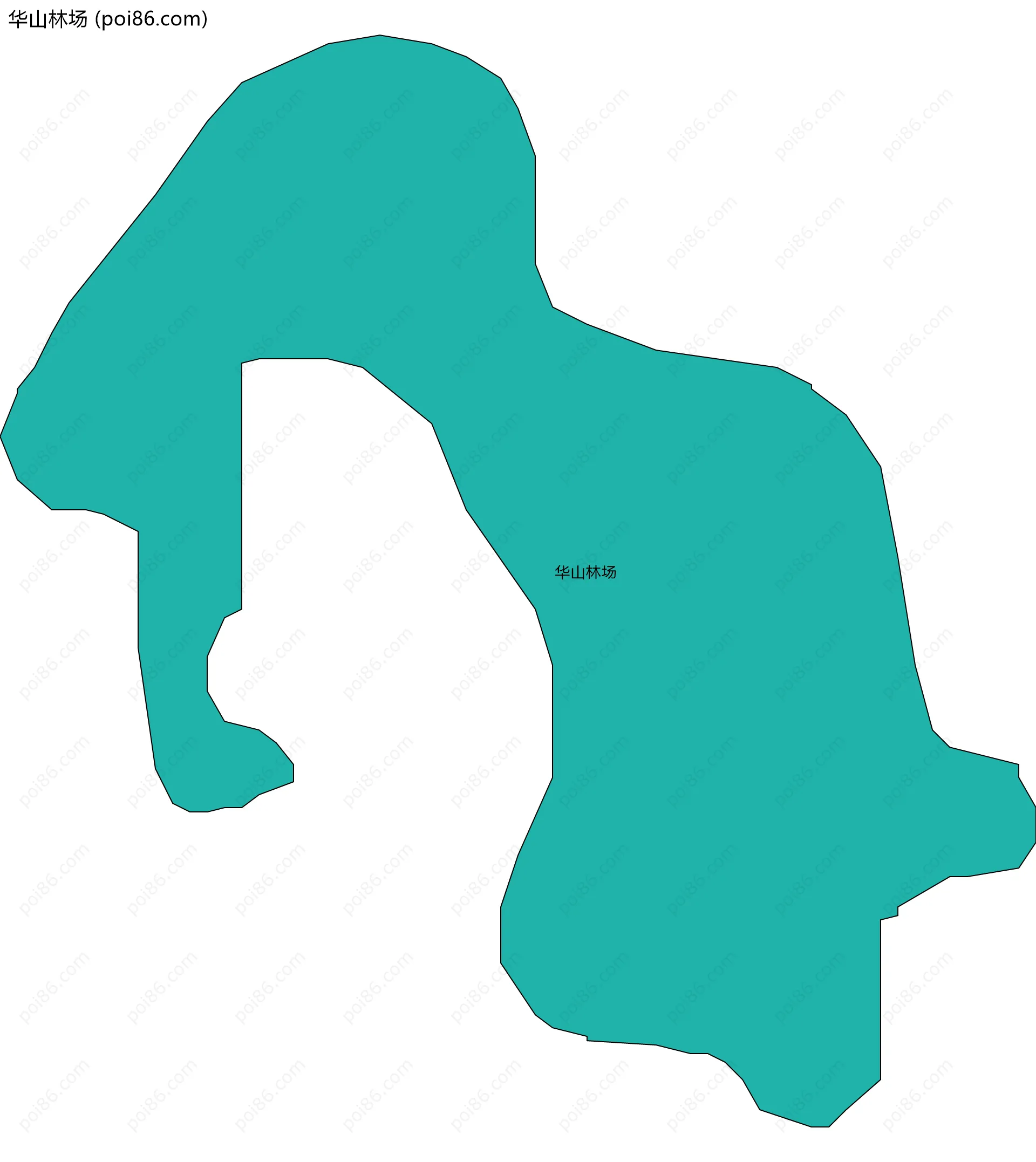 华山林场边界地图