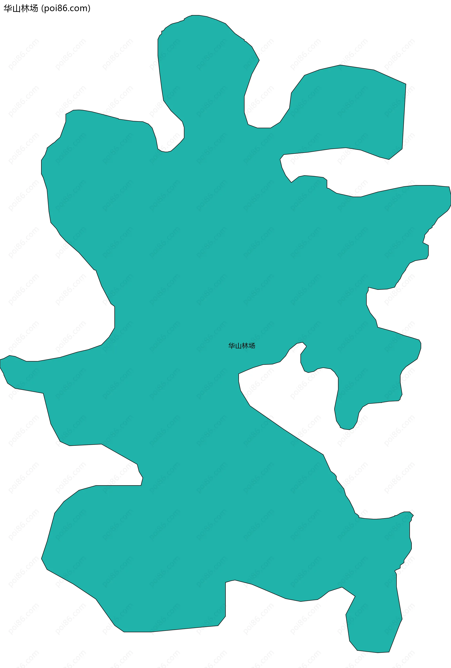 华山林场边界地图