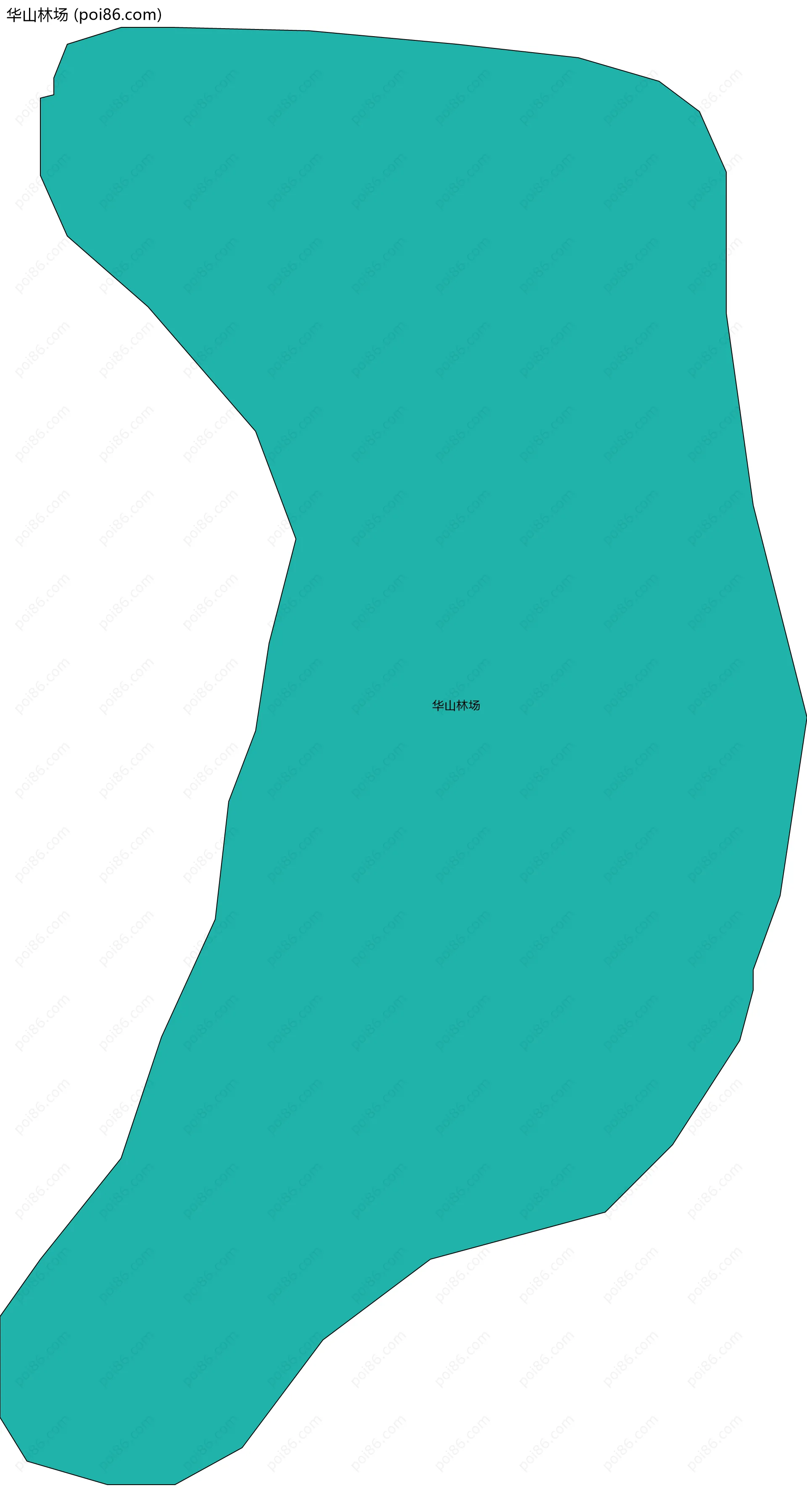 华山林场边界地图