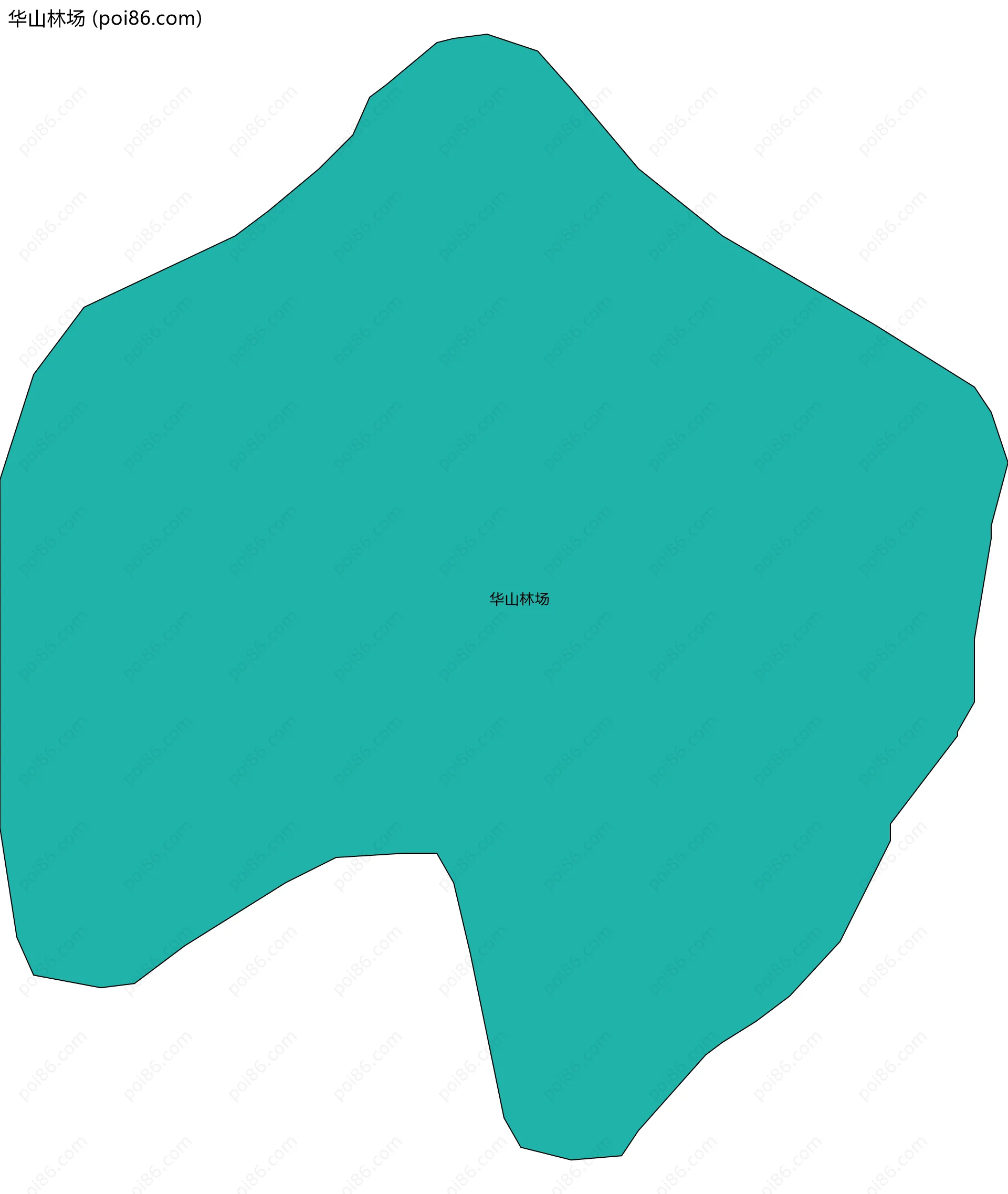 华山林场边界地图