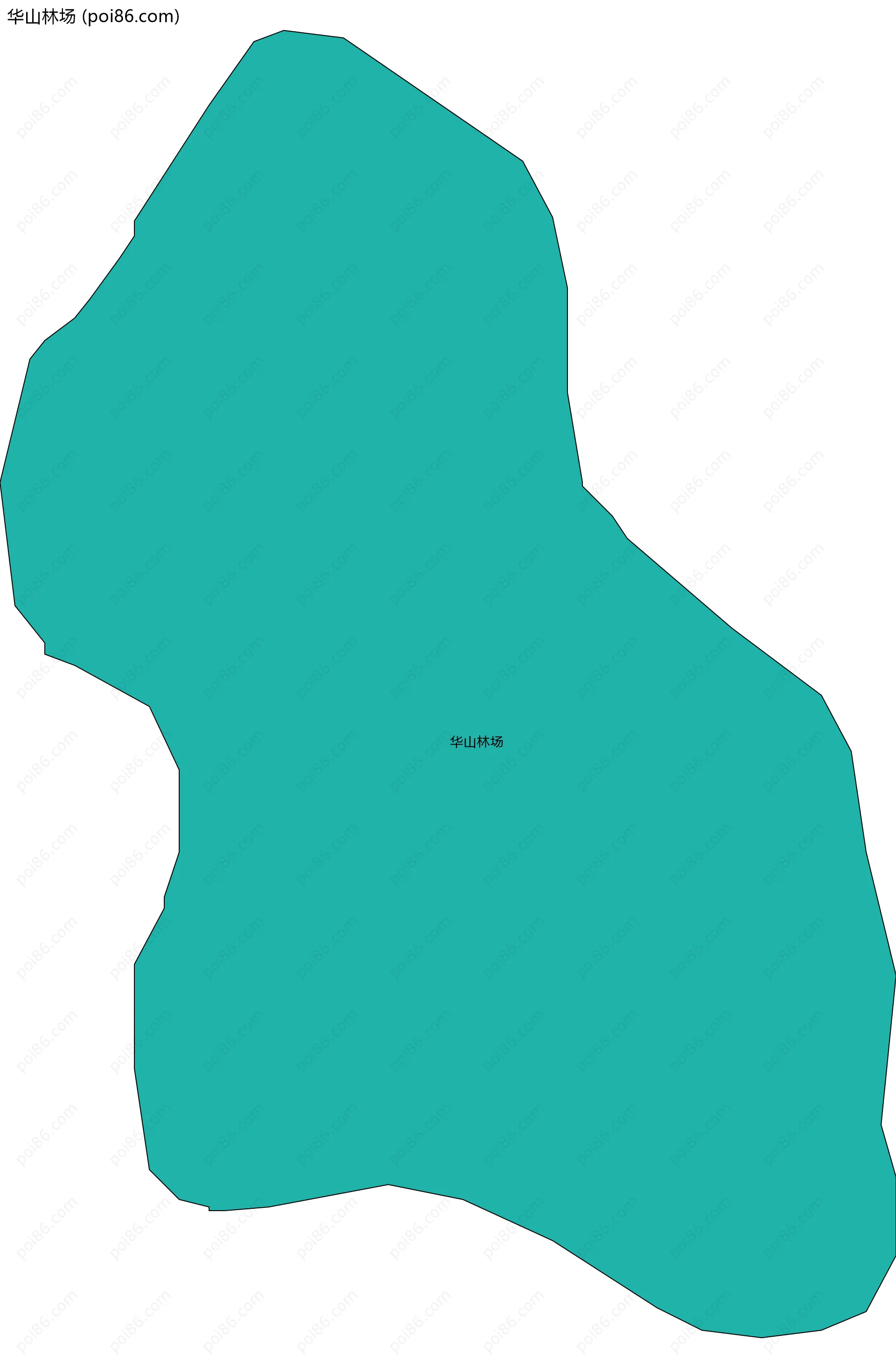 华山林场边界地图