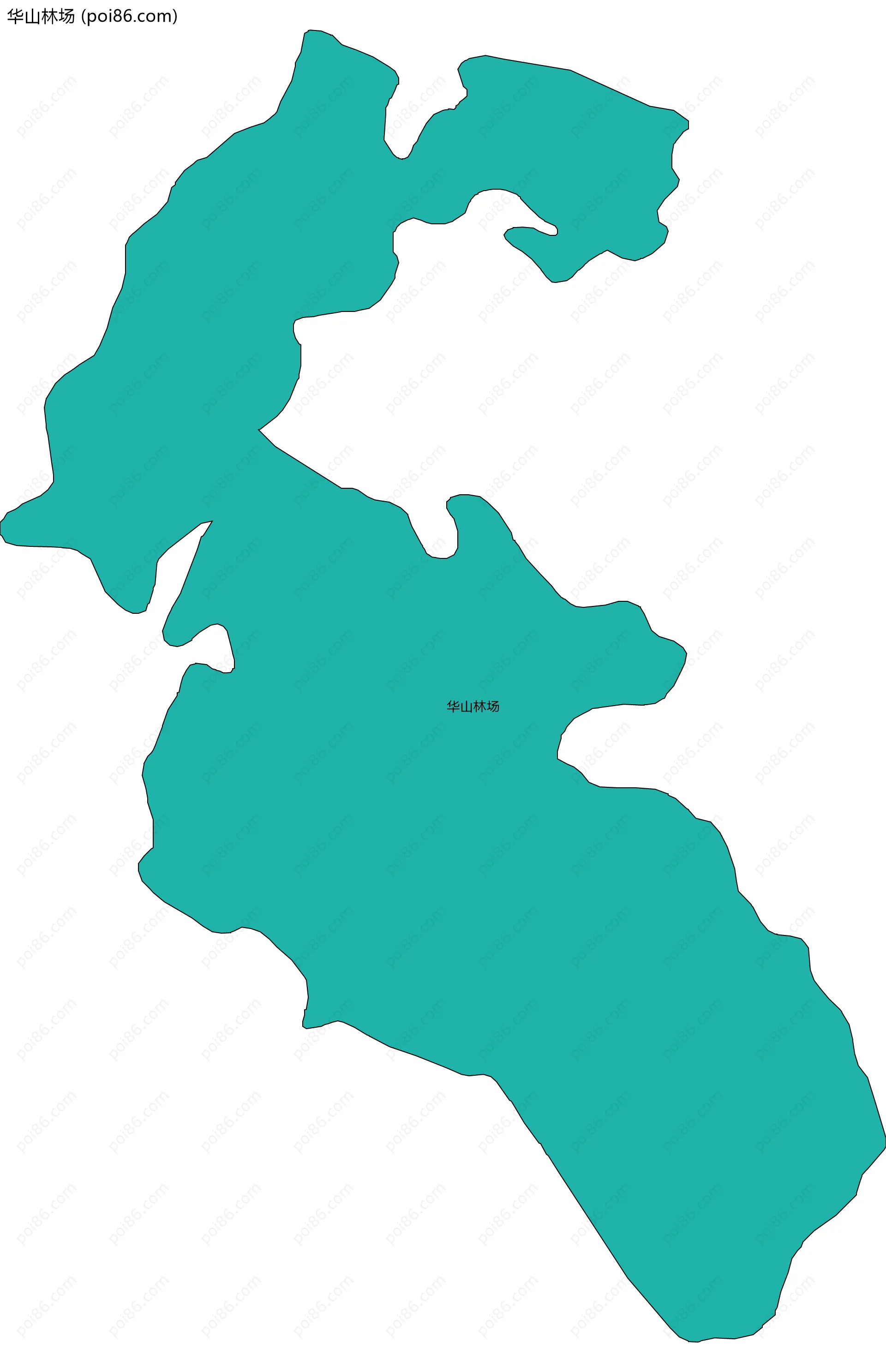 华山林场边界地图