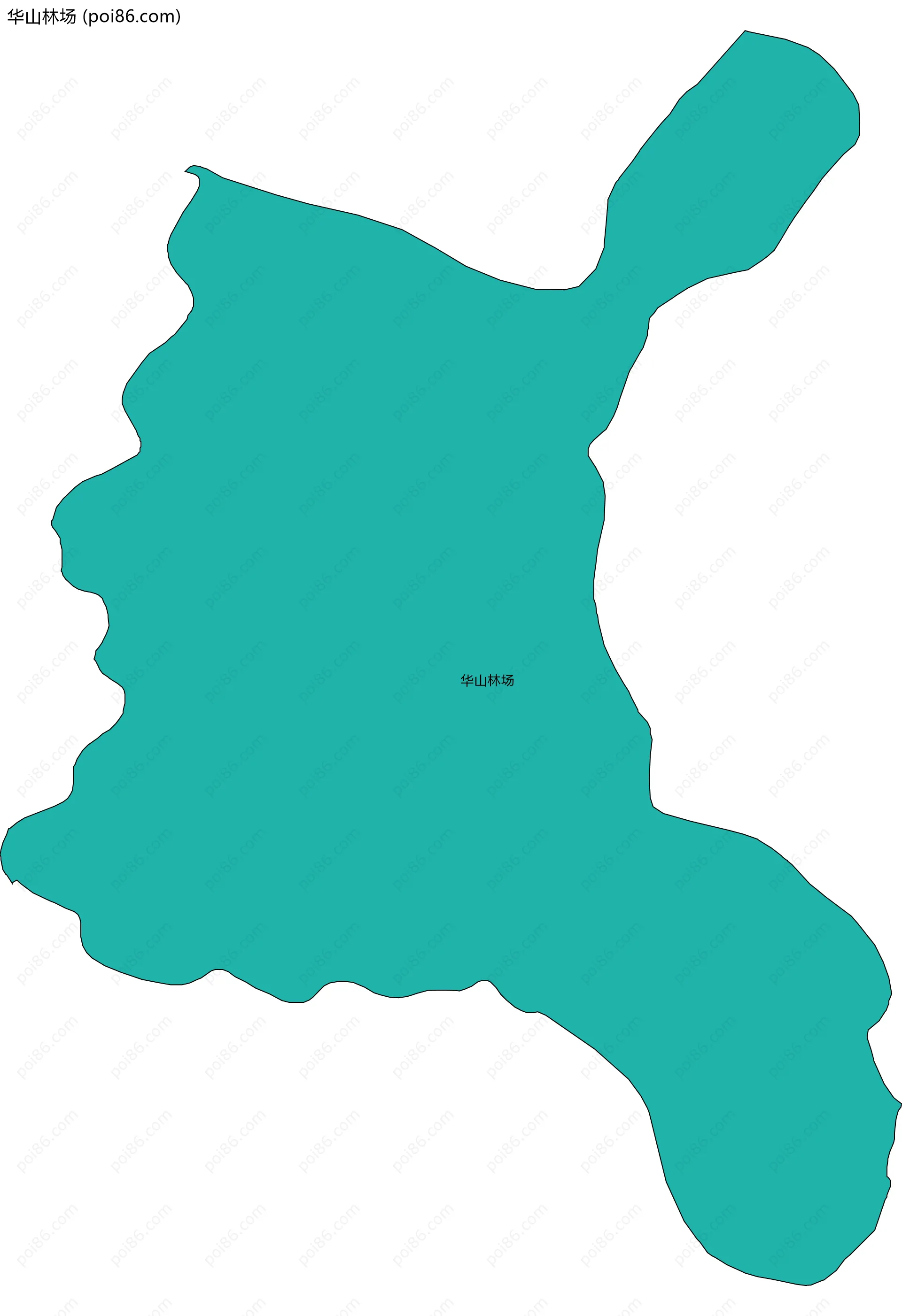 华山林场边界地图