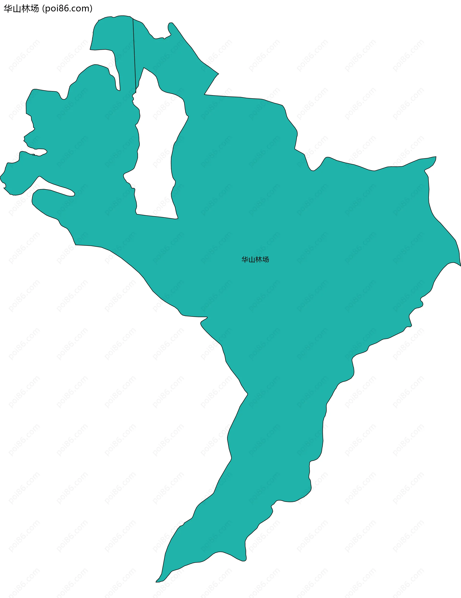 华山林场边界地图