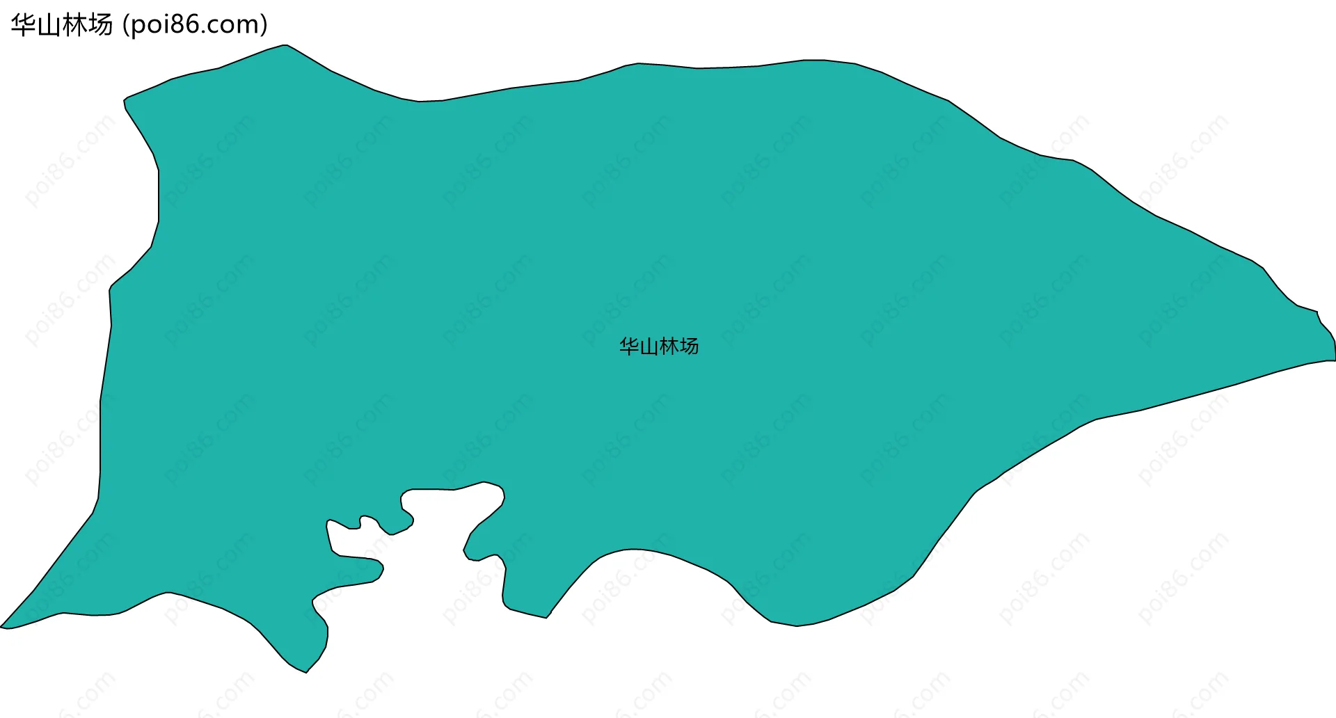 华山林场边界地图