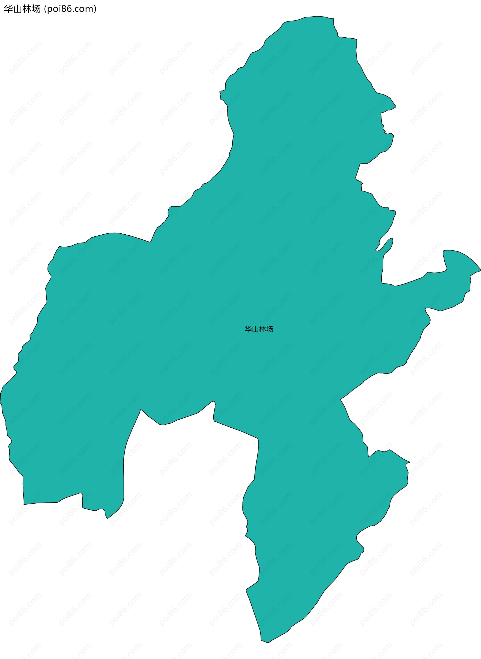 华山林场边界地图