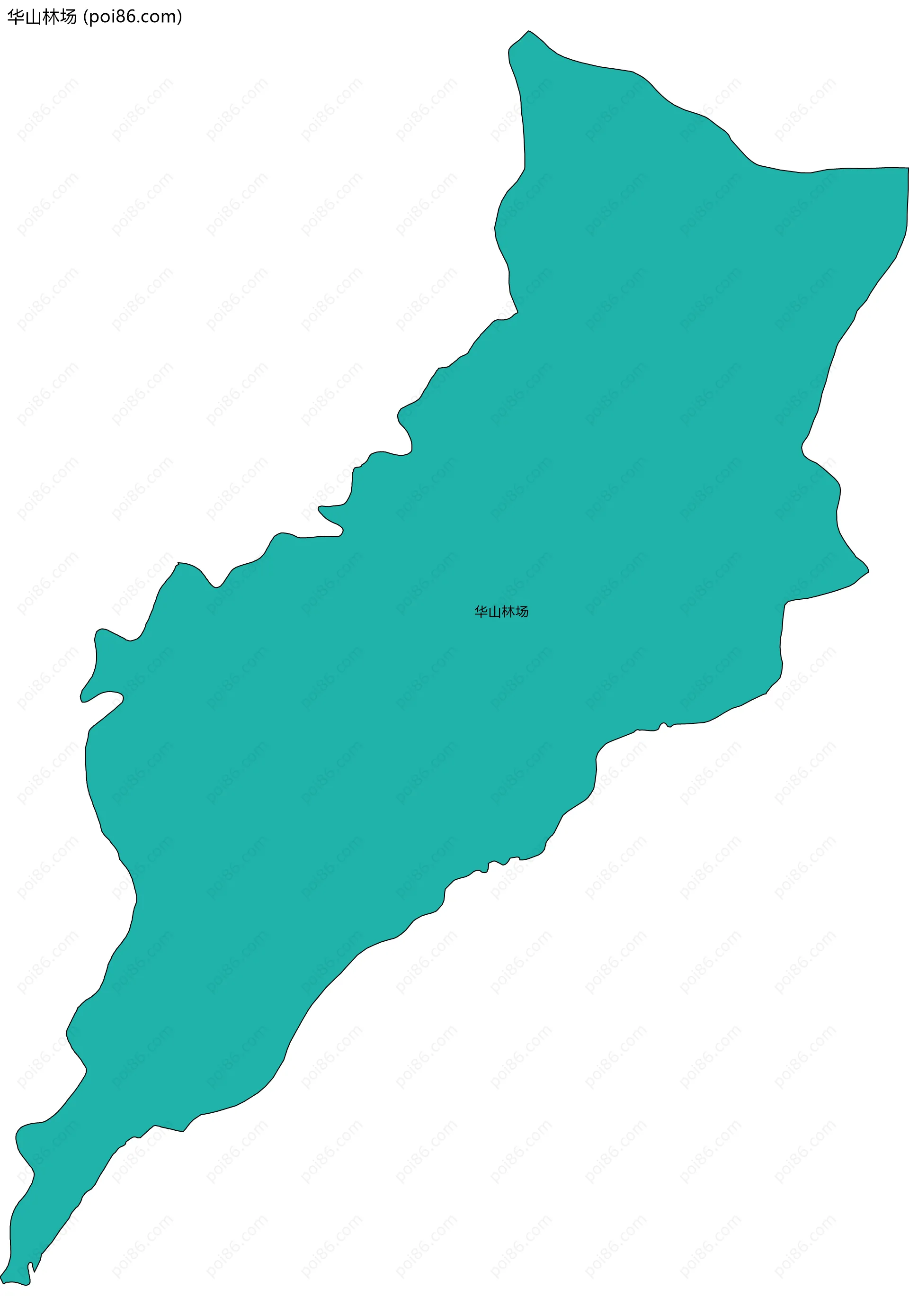 华山林场边界地图