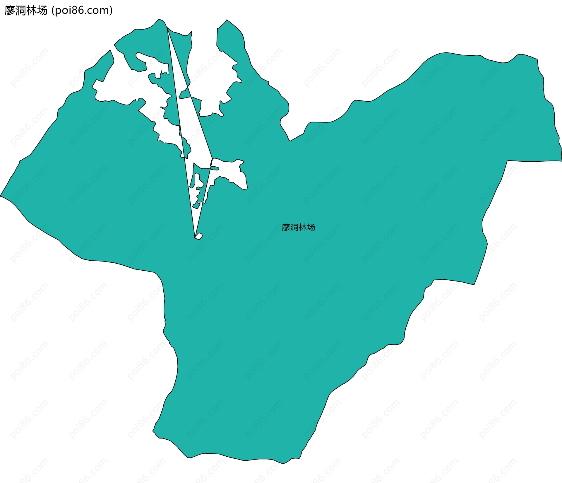 廖洞林场边界地图