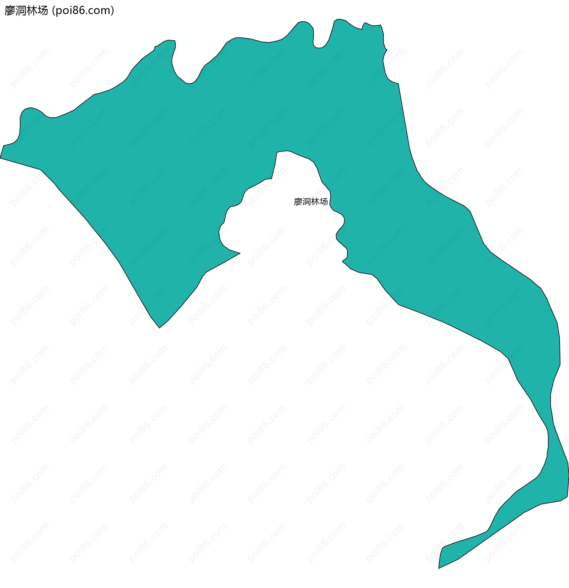 廖洞林场边界地图