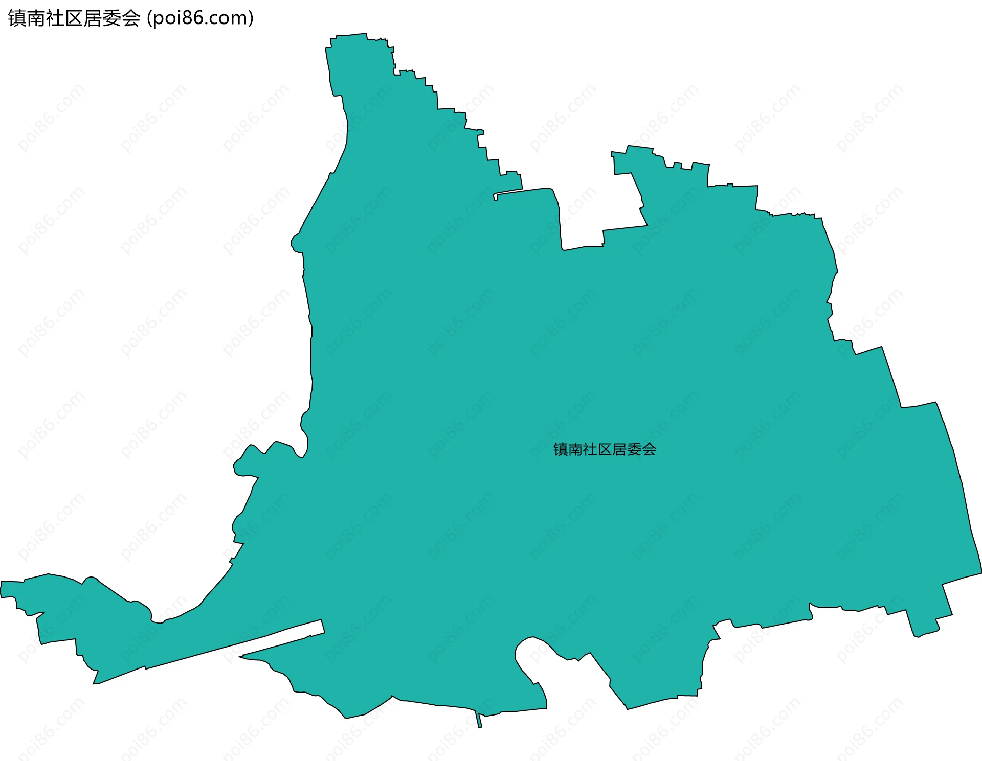 镇南社区居委会边界地图