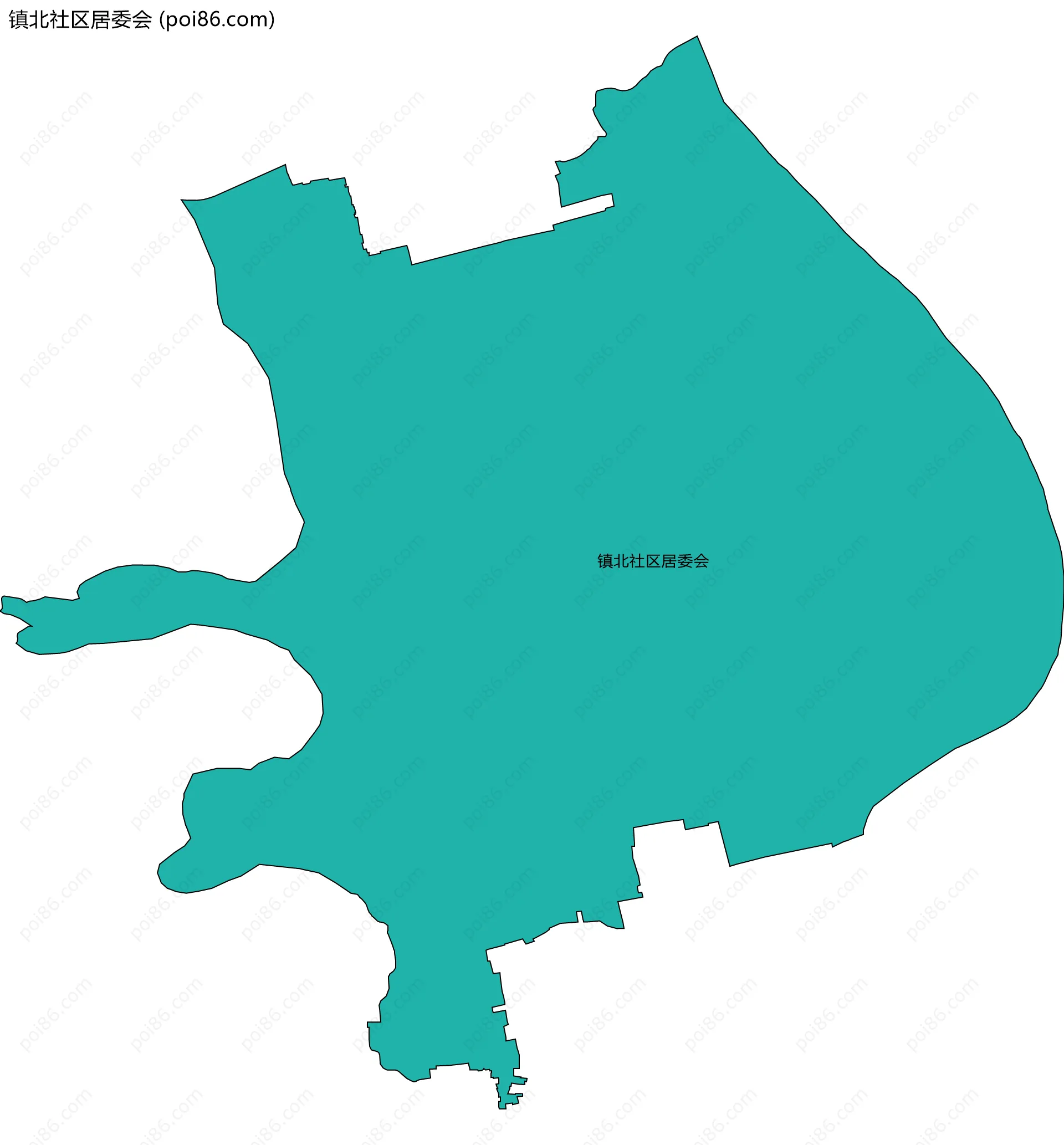 镇北社区居委会边界地图