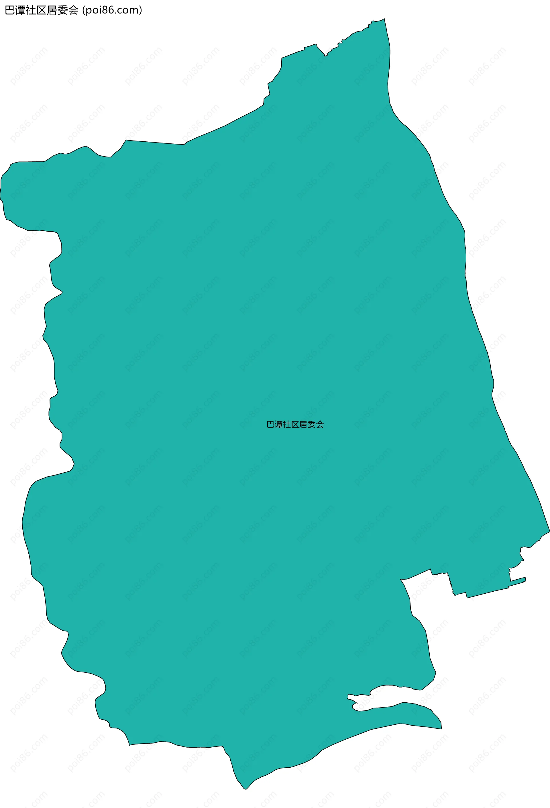 巴谭社区居委会边界地图
