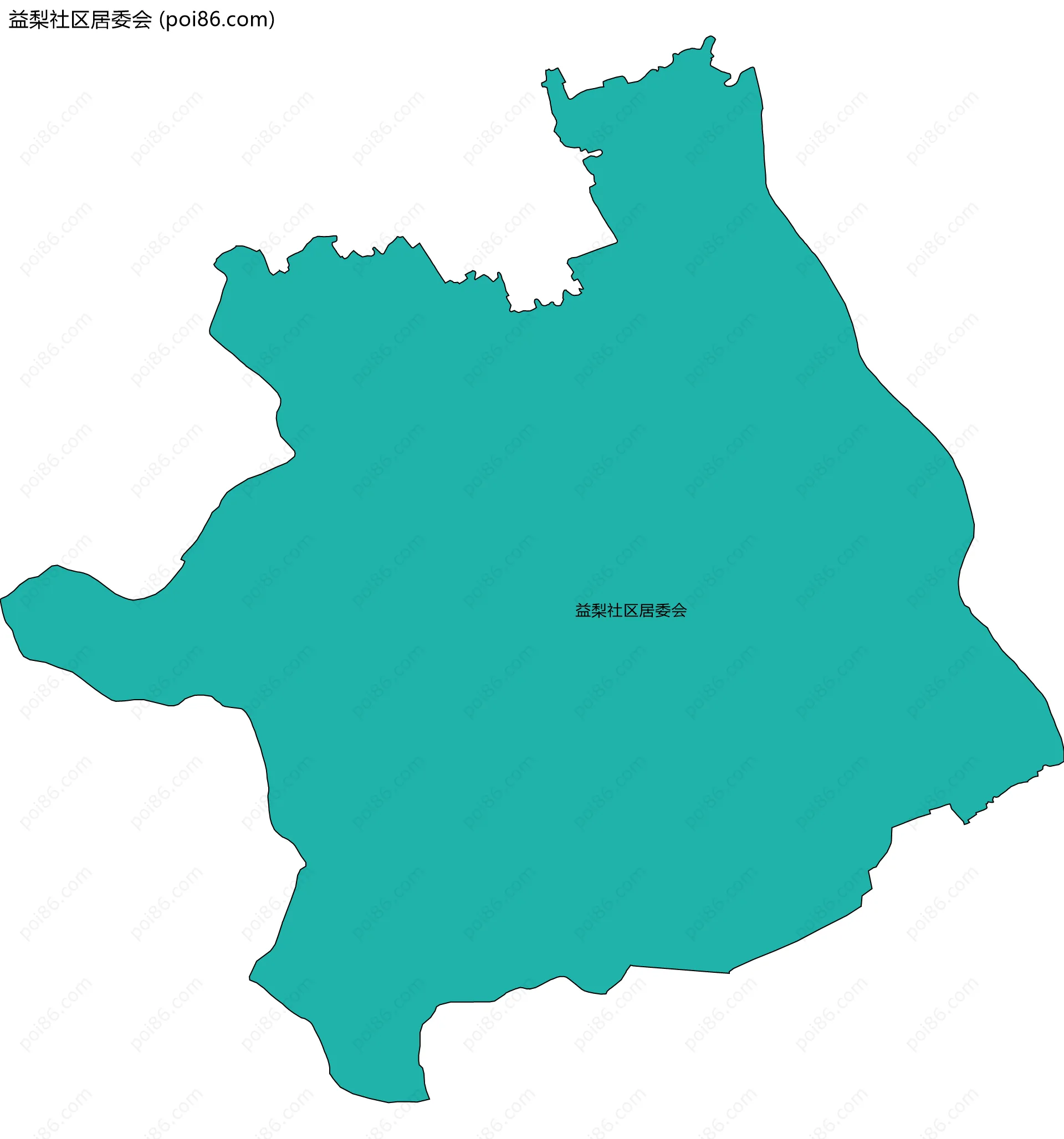 益梨社区居委会边界地图