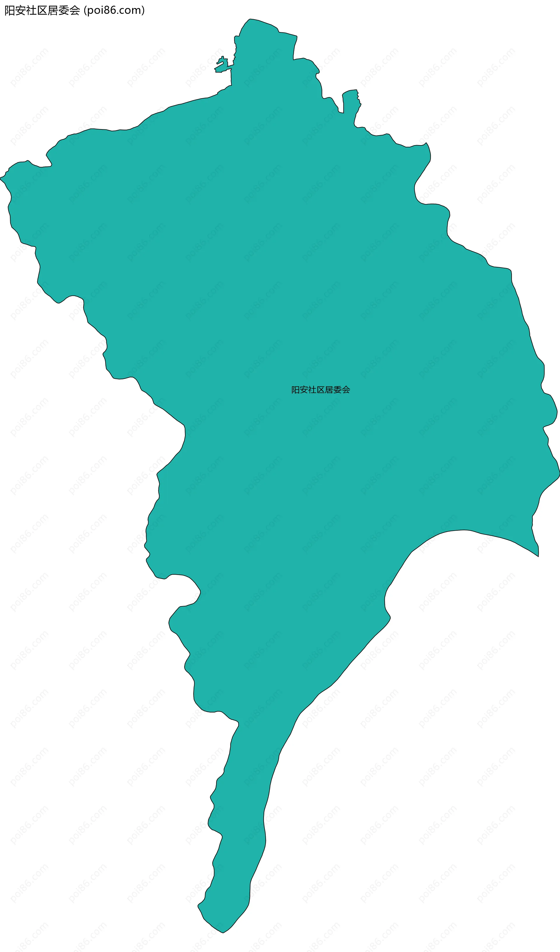 阳安社区居委会边界地图