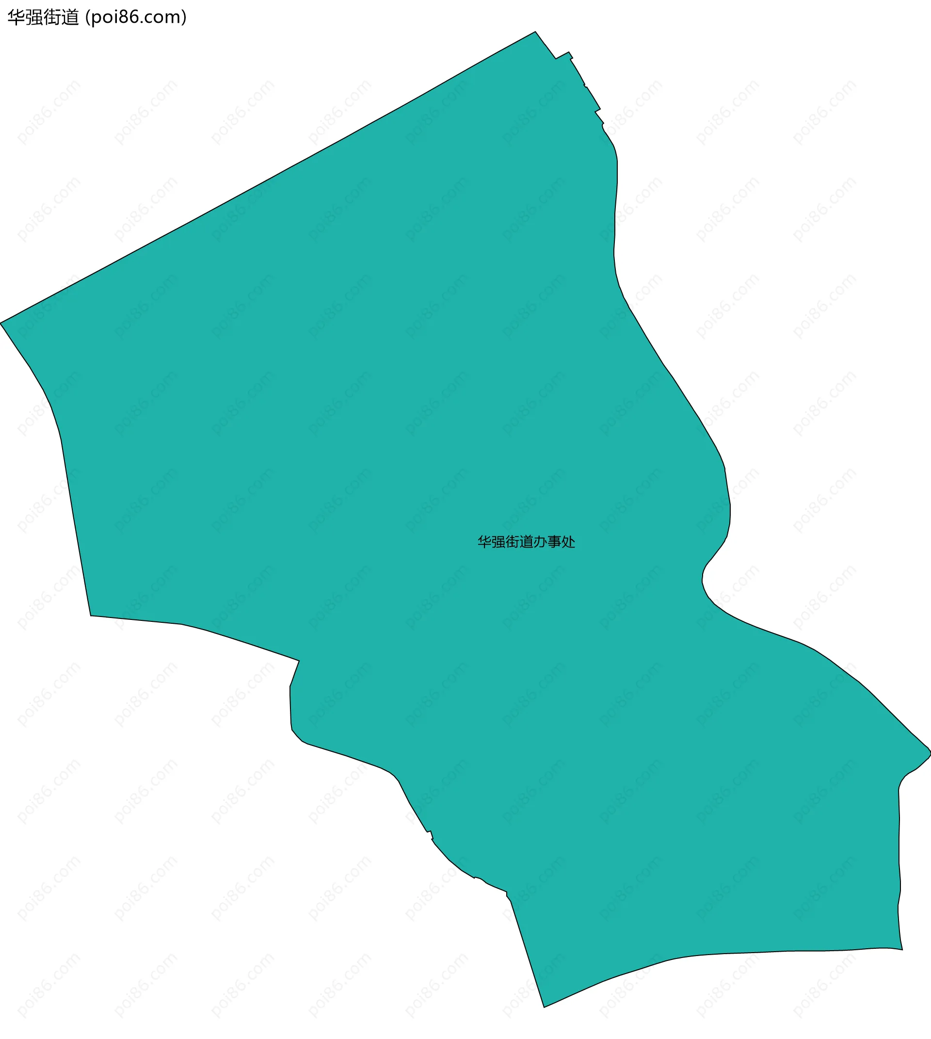 华强街道边界地图(五级行政区划)