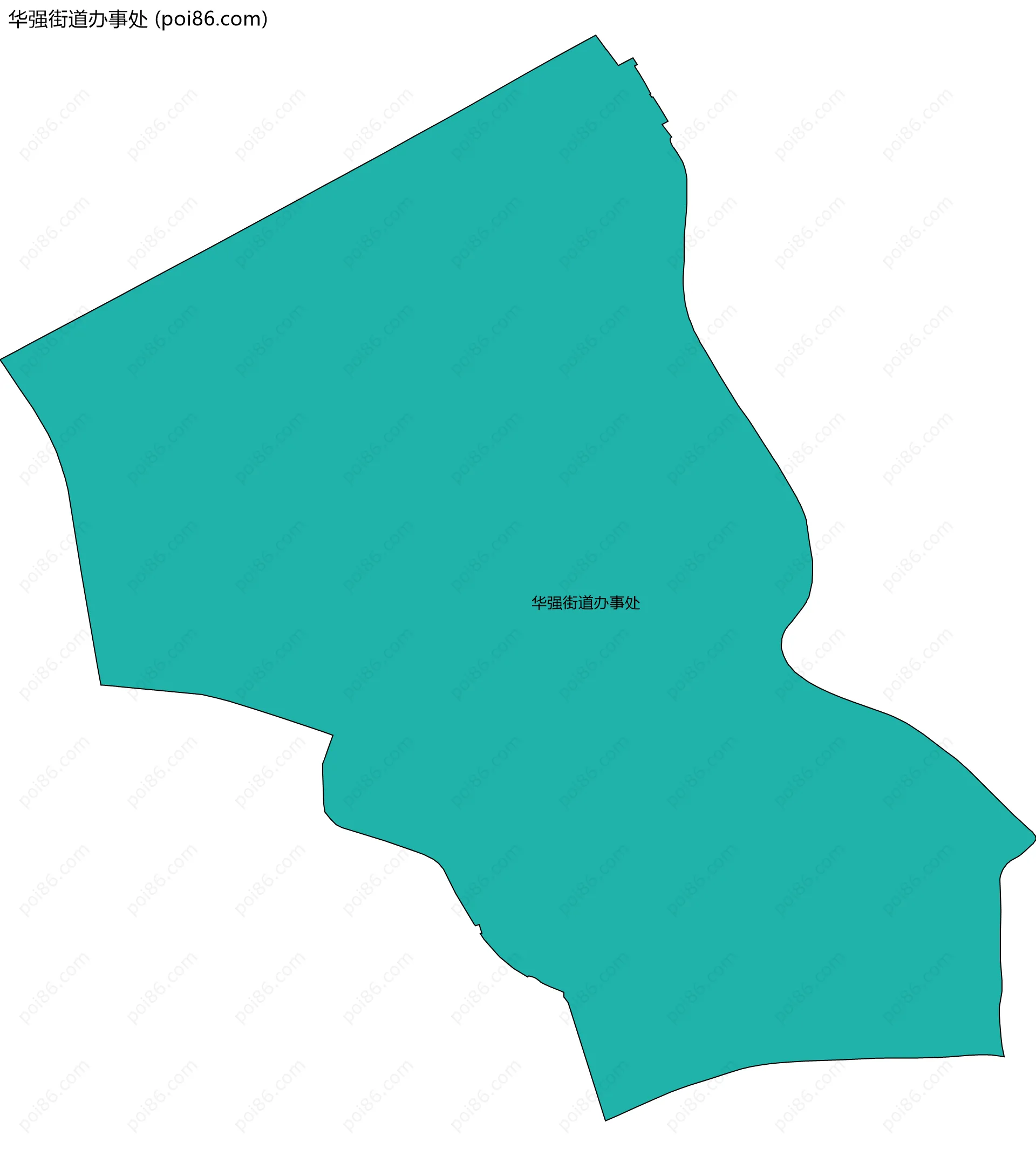 华强街道办事处边界地图