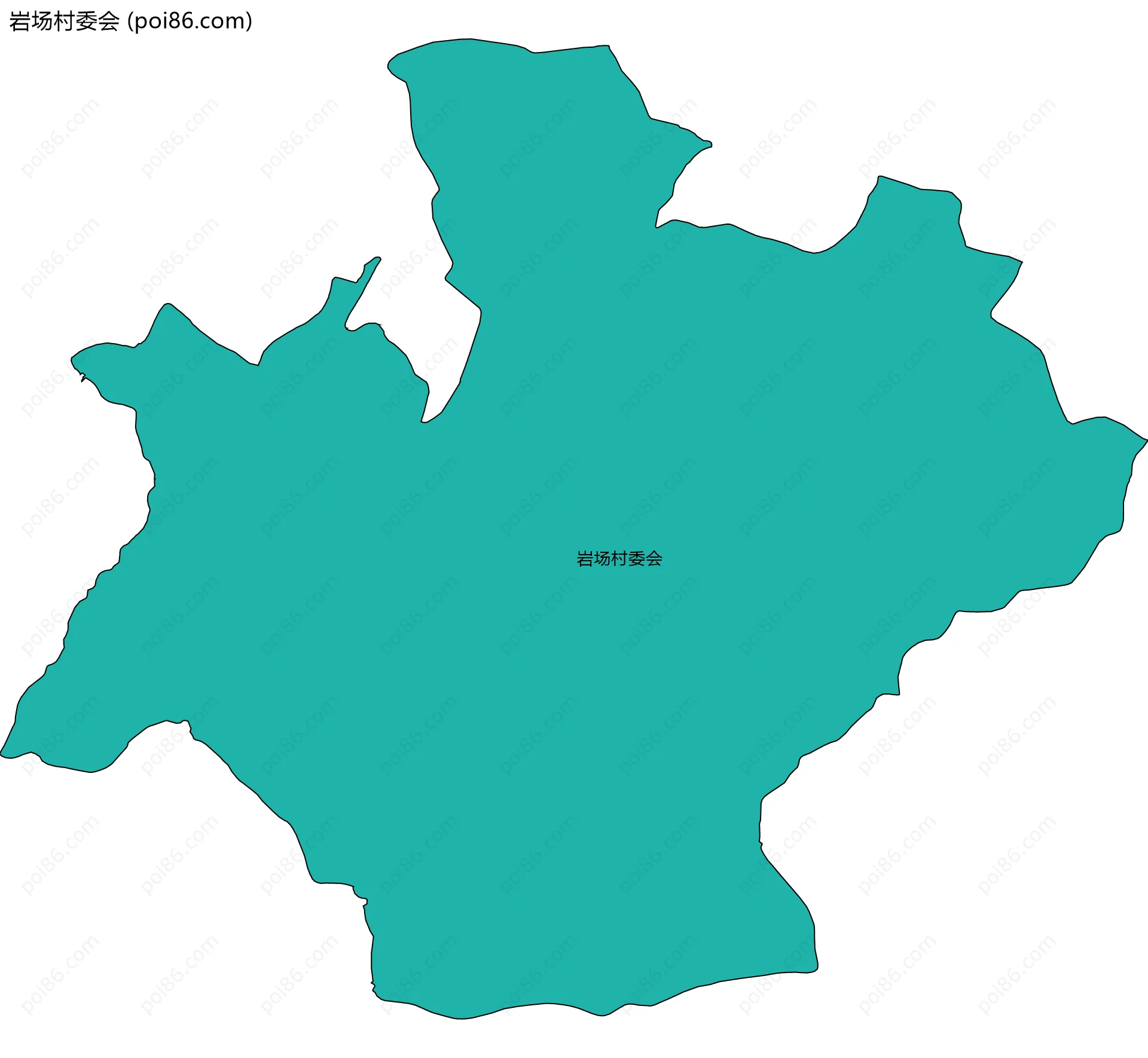 岩场村委会边界地图