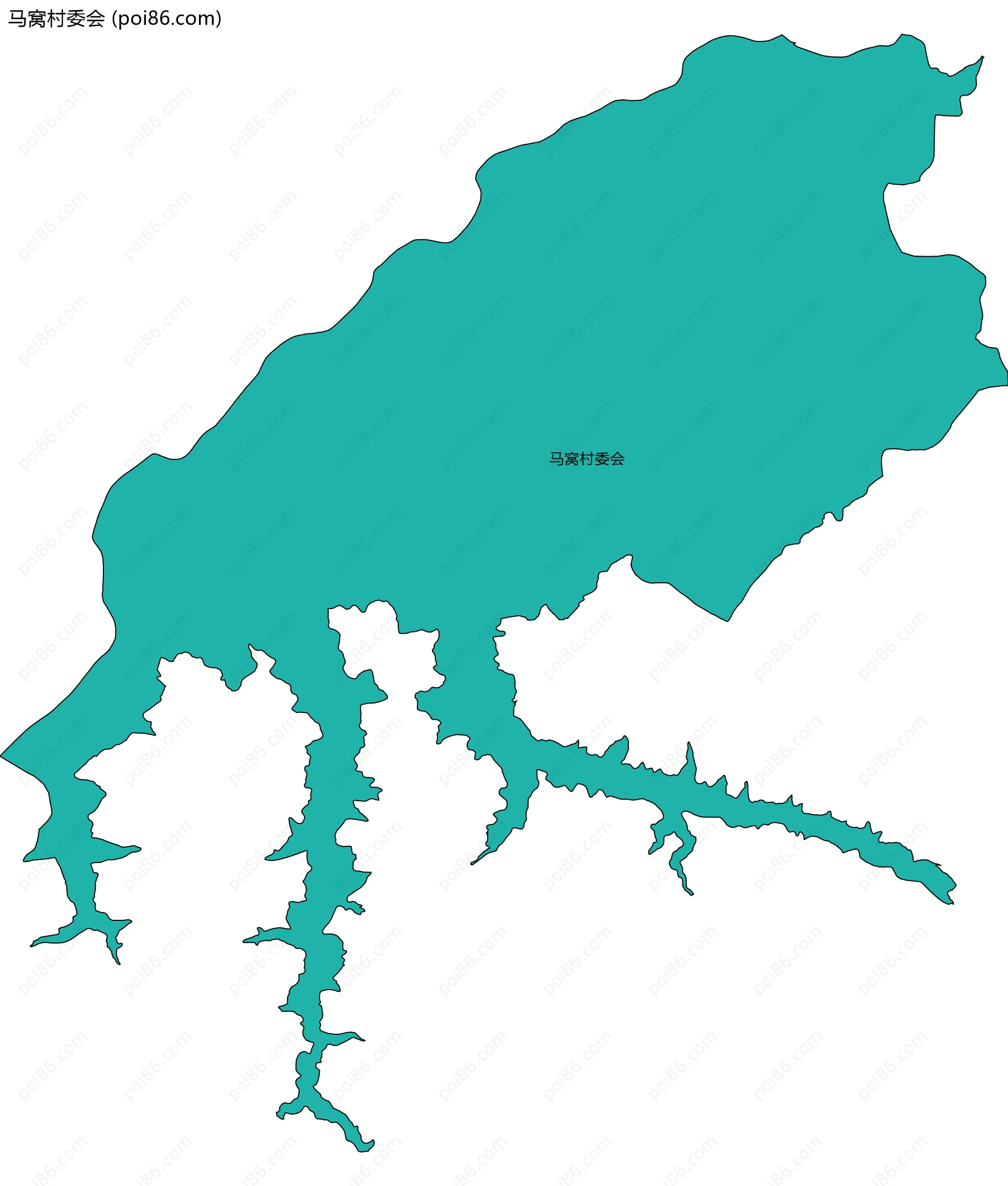 马窝村委会边界地图