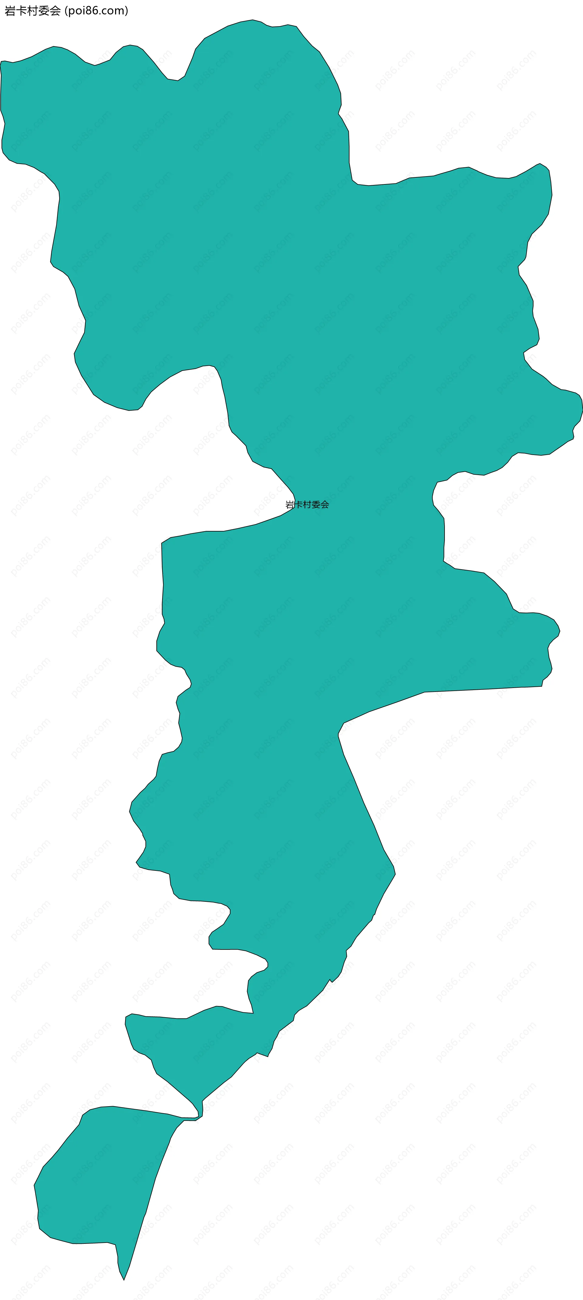 岩卡村委会边界地图