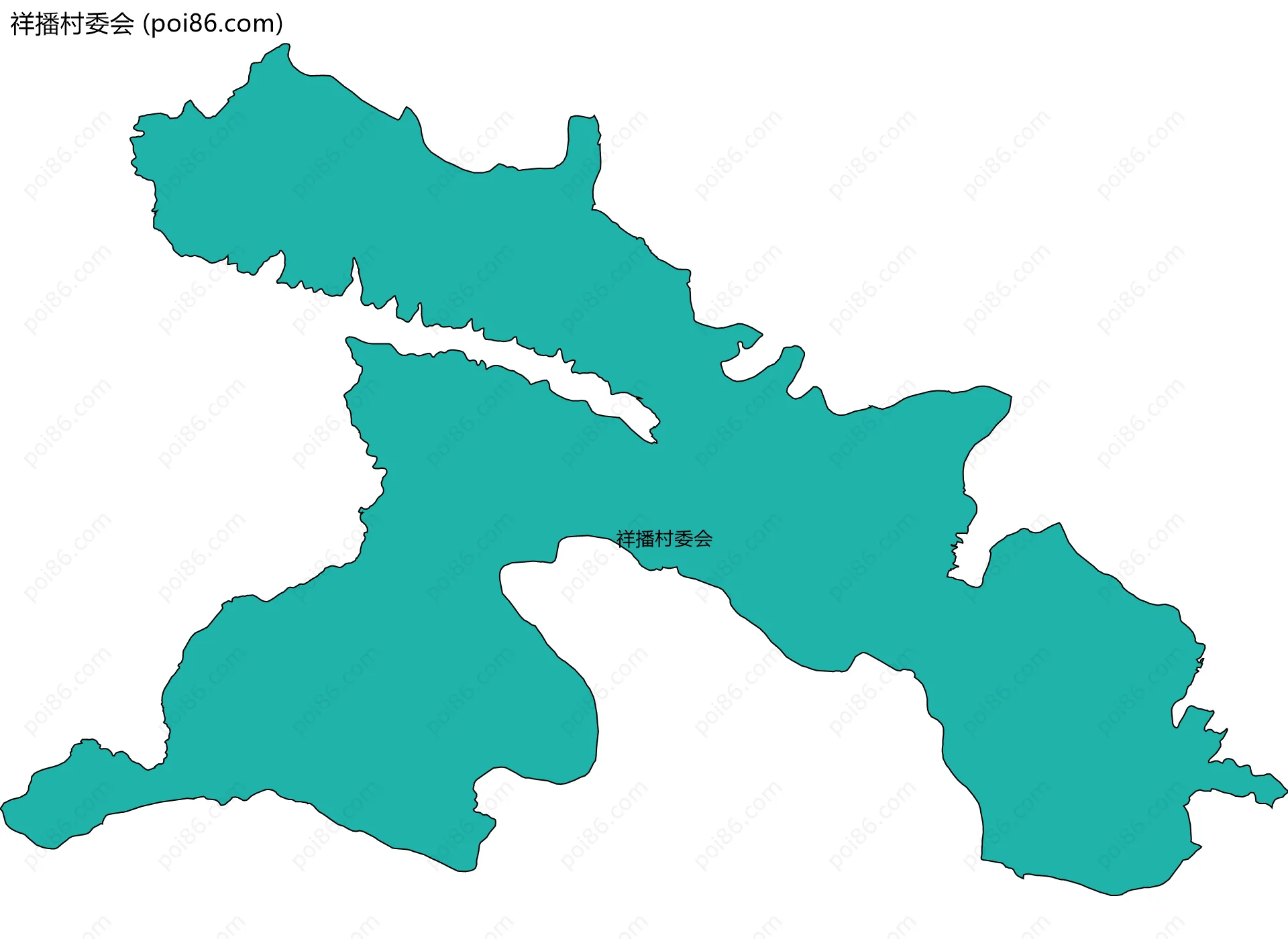 祥播村委会边界地图