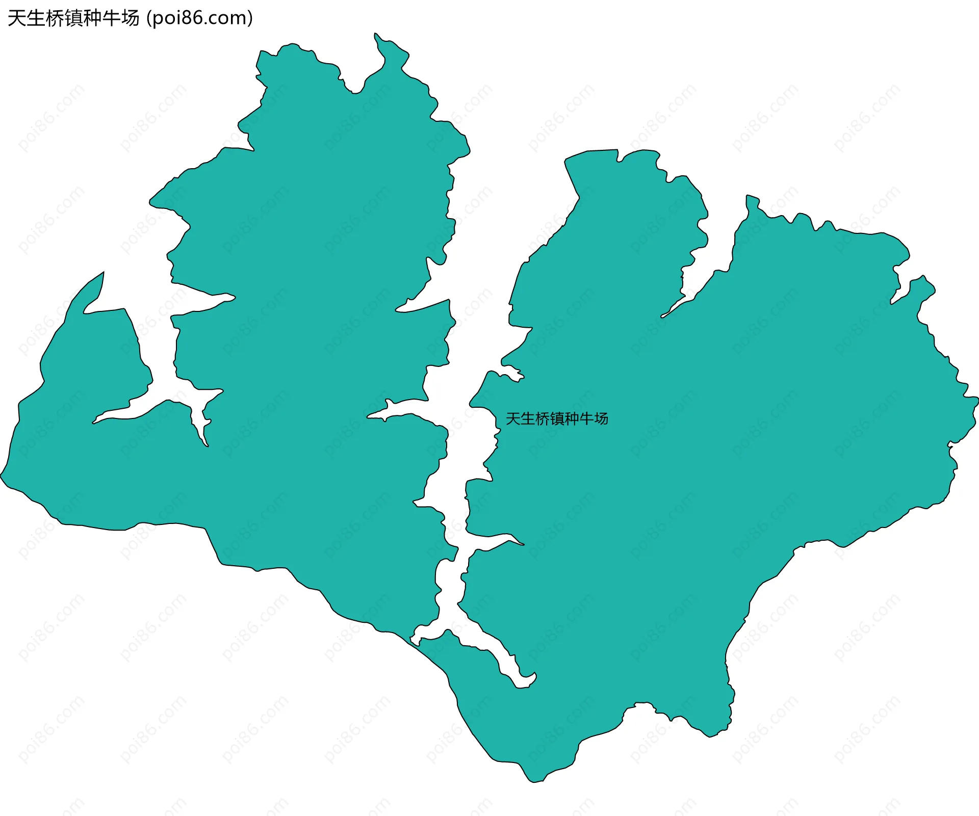 天生桥镇种牛场边界地图
