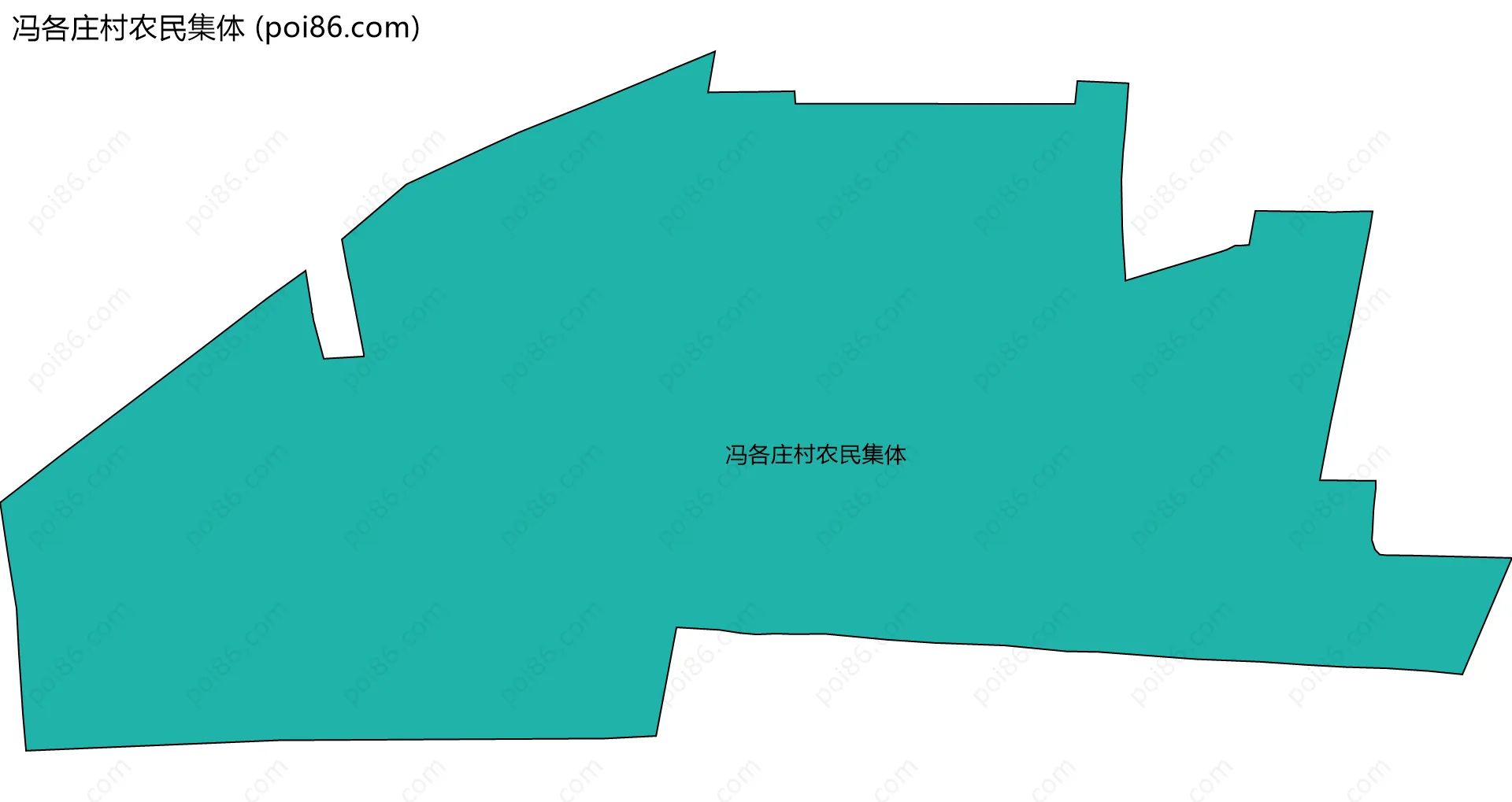 冯各庄村农民集体边界地图
