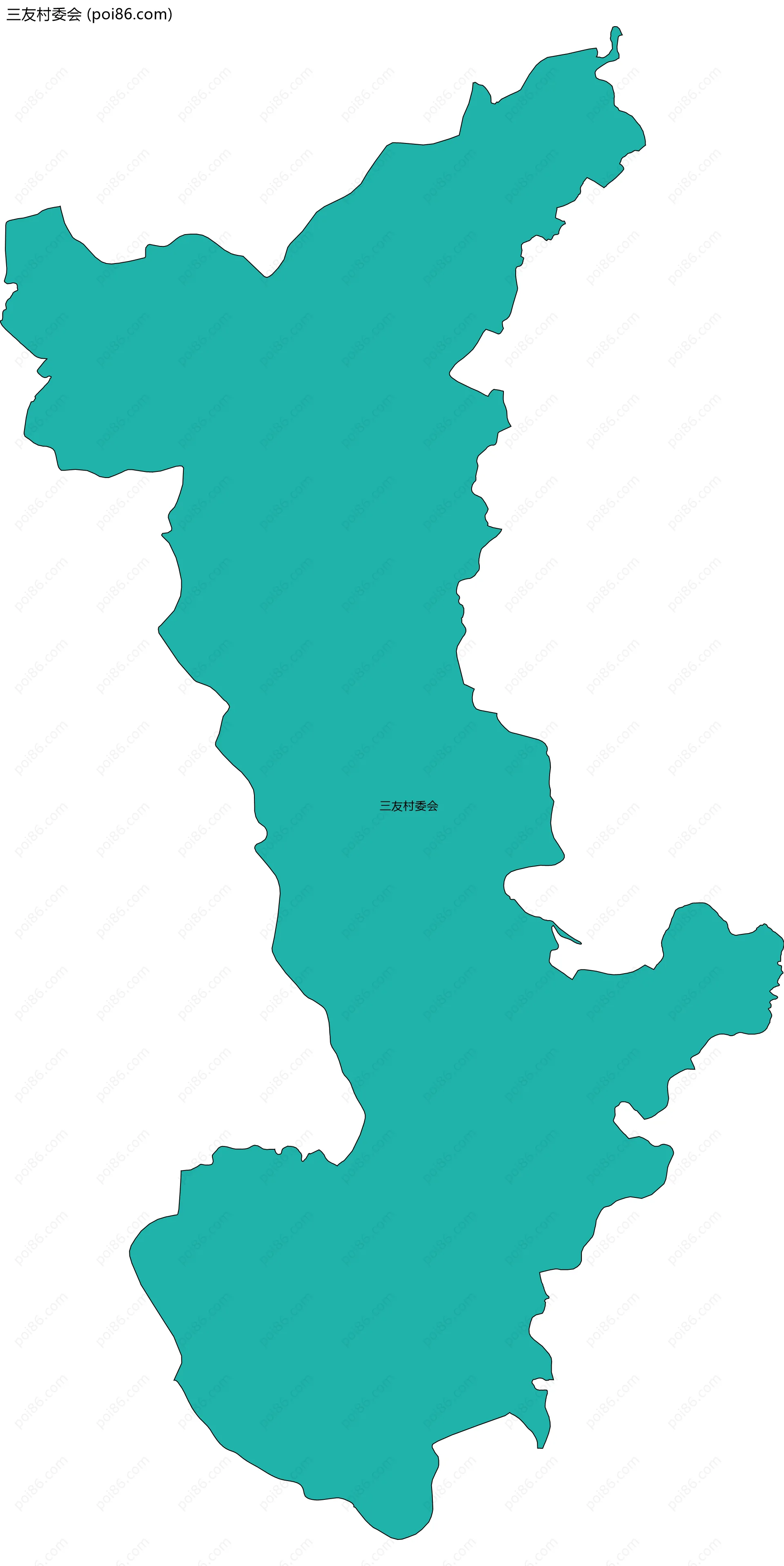 三友村委会边界地图
