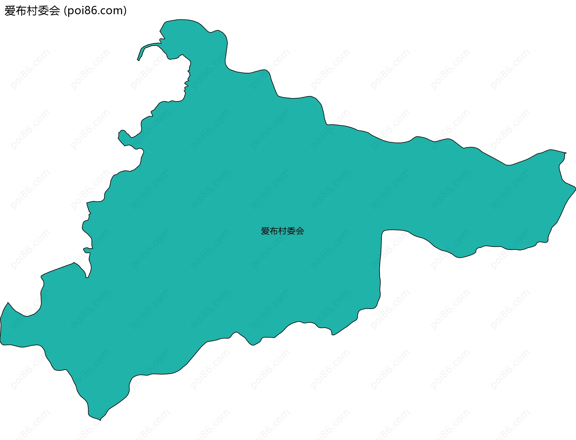 爱布村委会边界地图