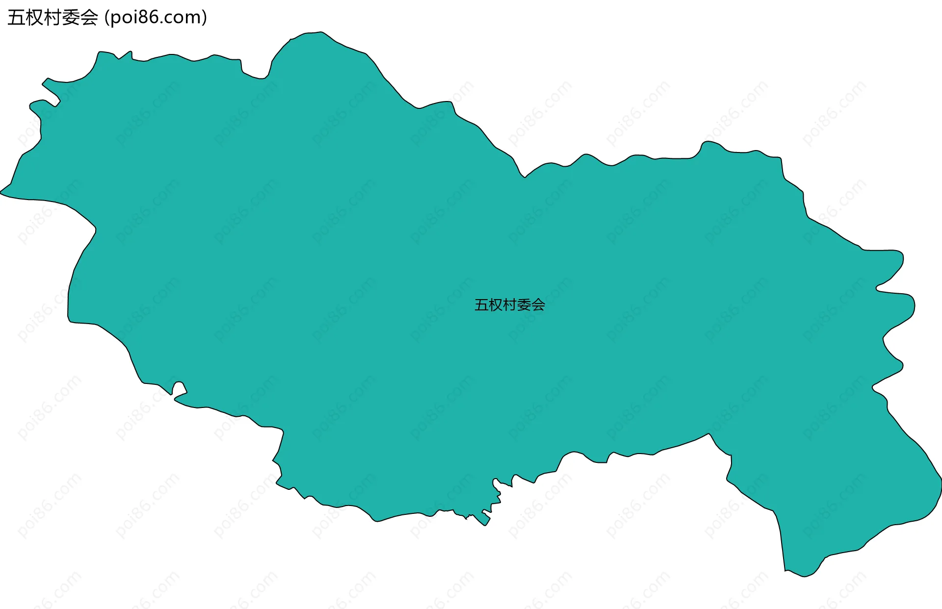 五权村委会边界地图