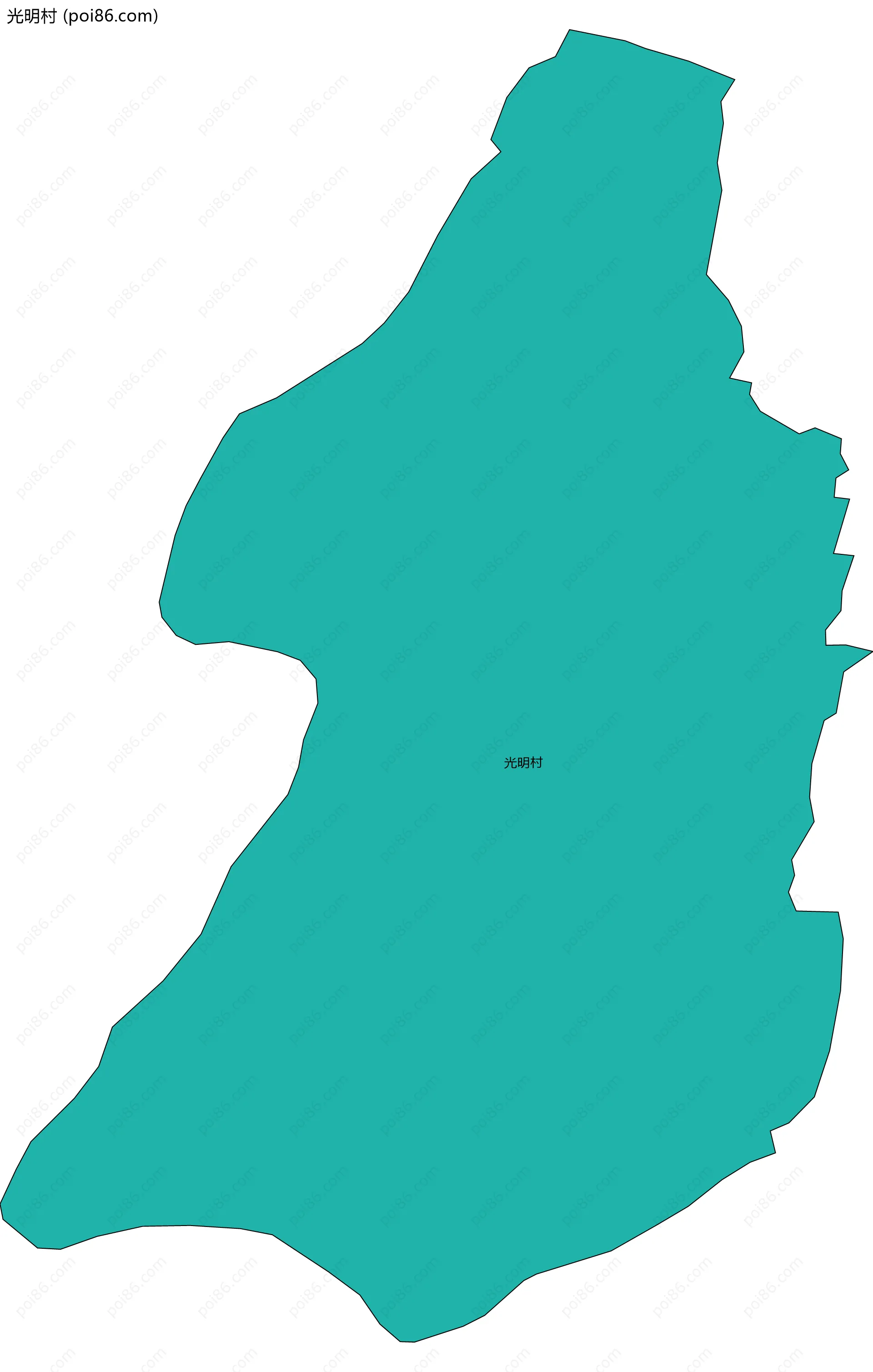 光明村边界地图