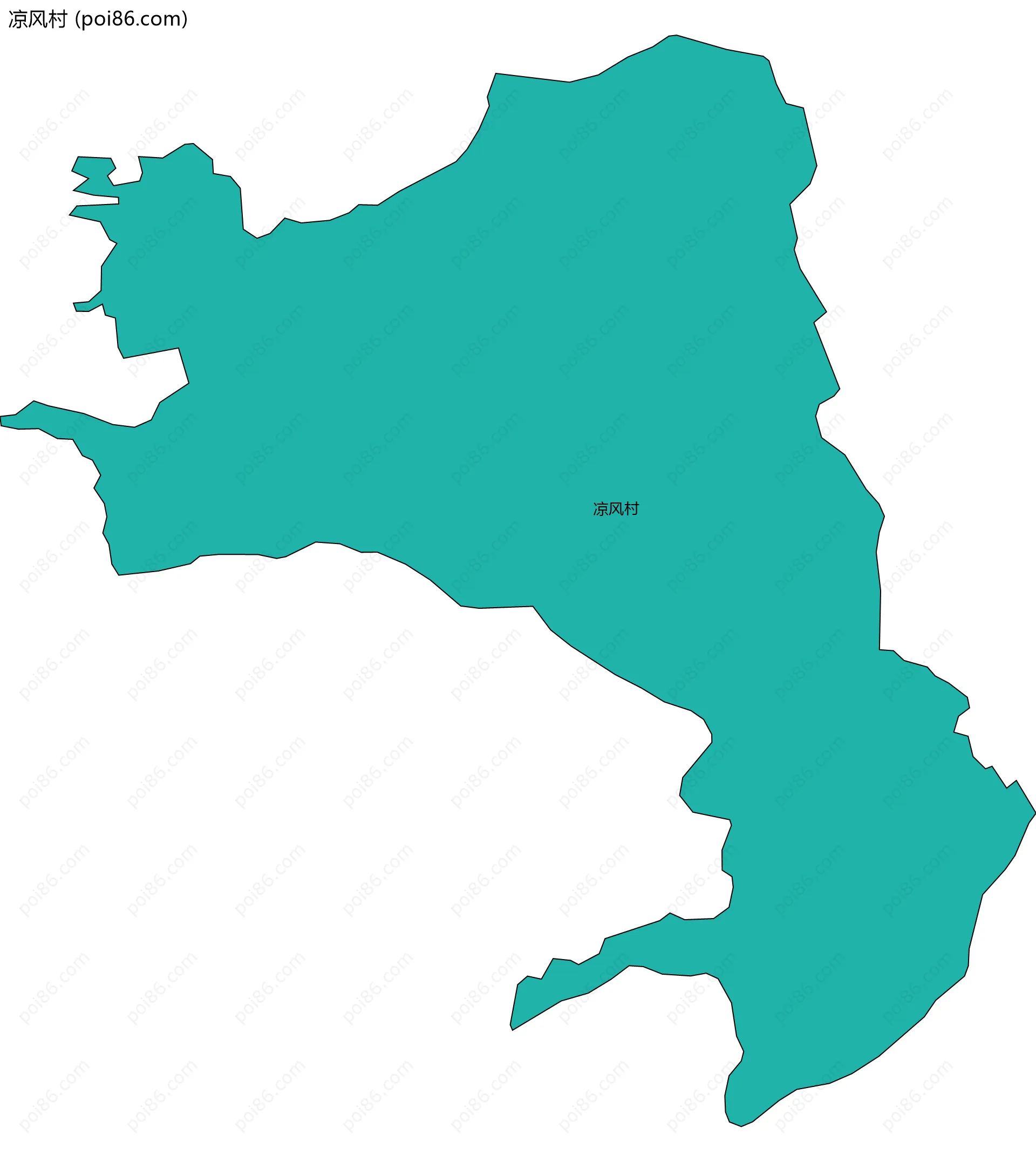 凉风村边界地图