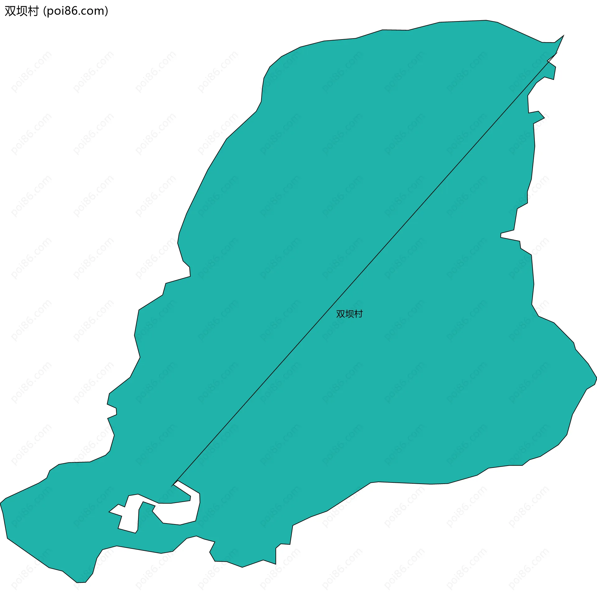 双坝村边界地图
