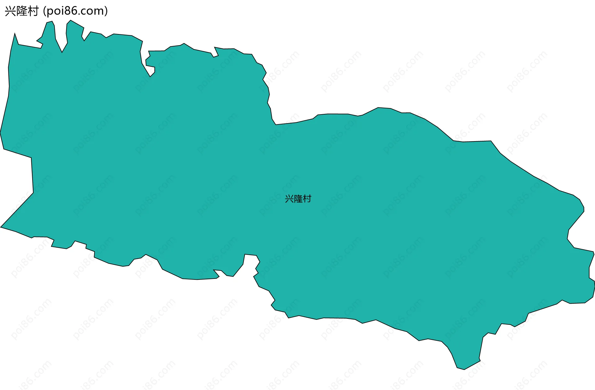 兴隆村边界地图
