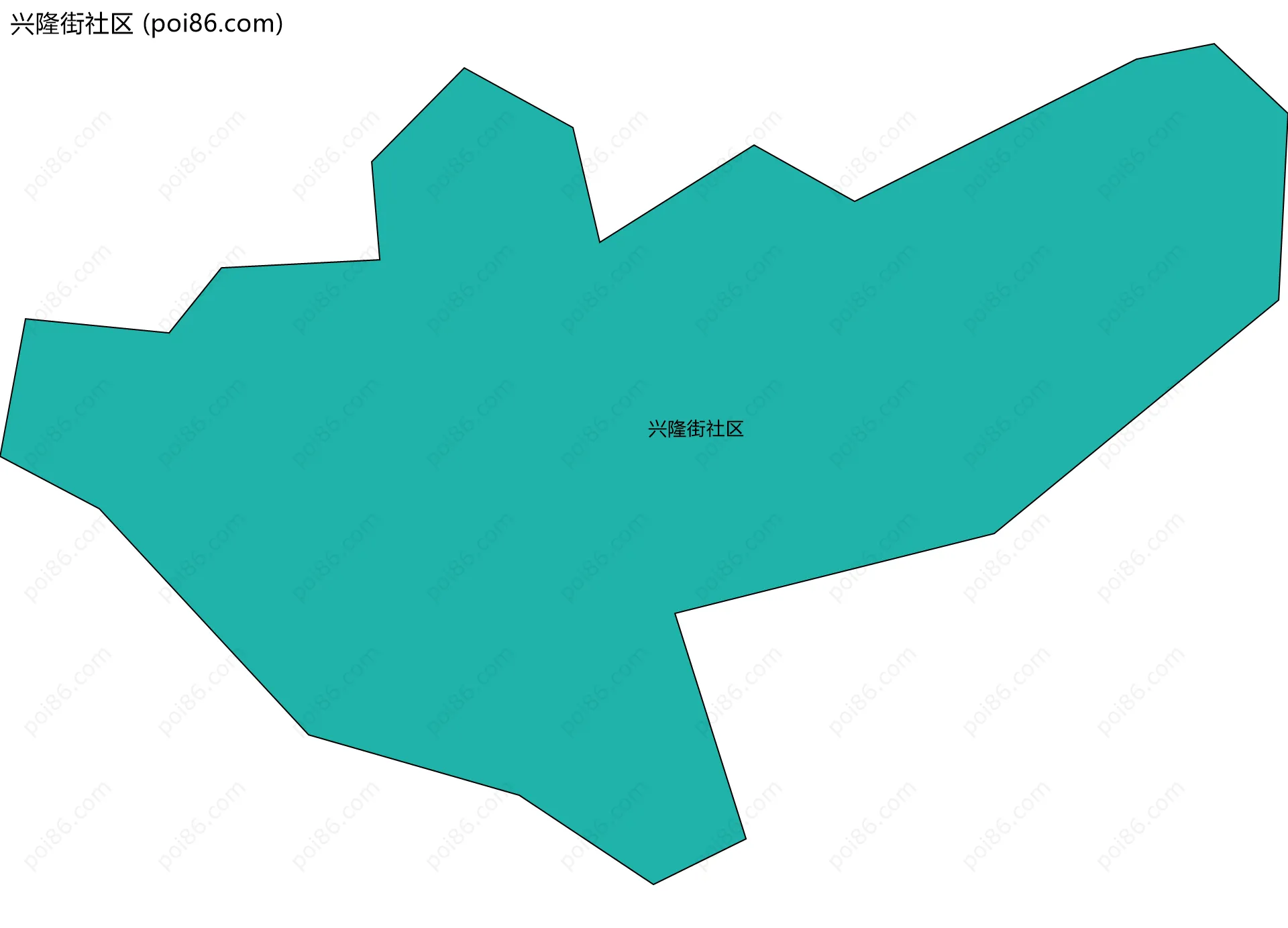 兴隆街社区边界地图