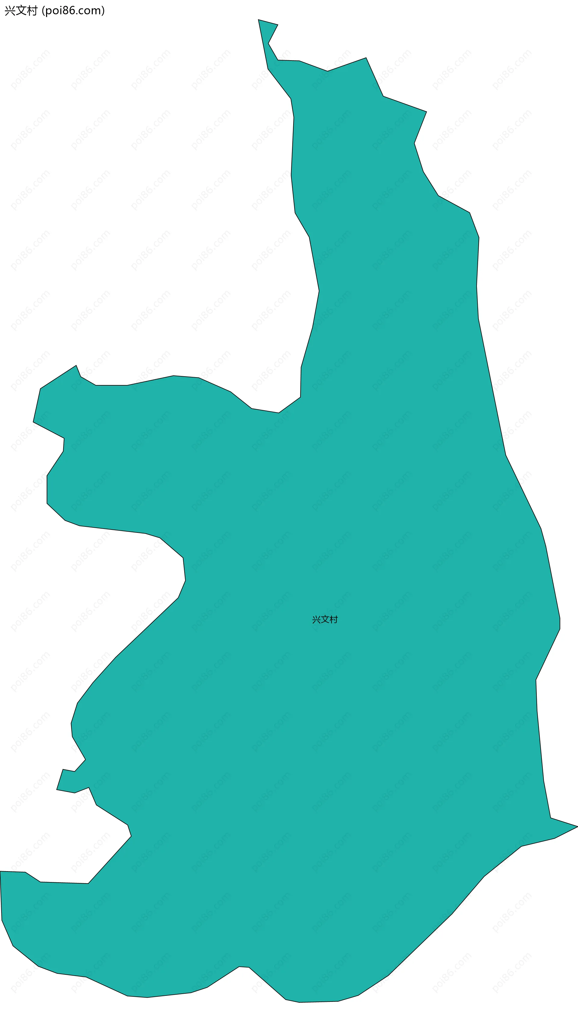 兴文村边界地图