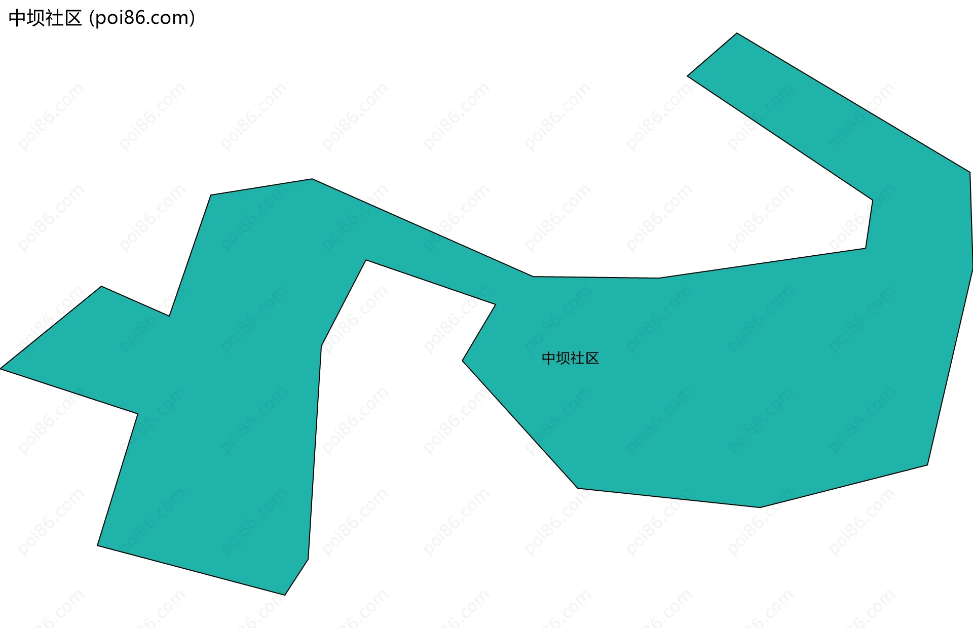 中坝社区边界地图