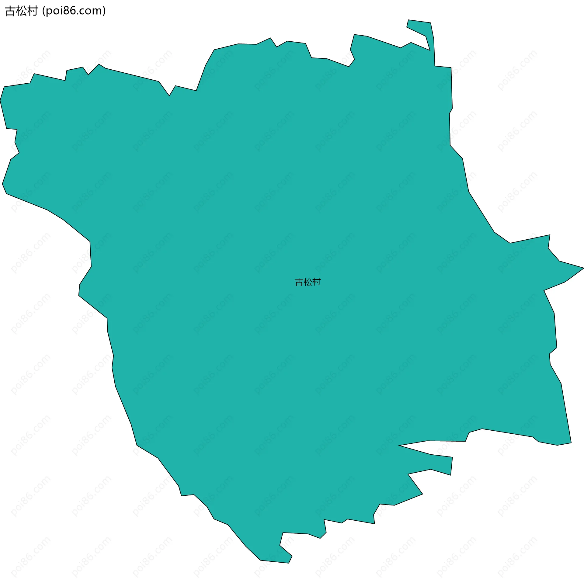 古松村边界地图