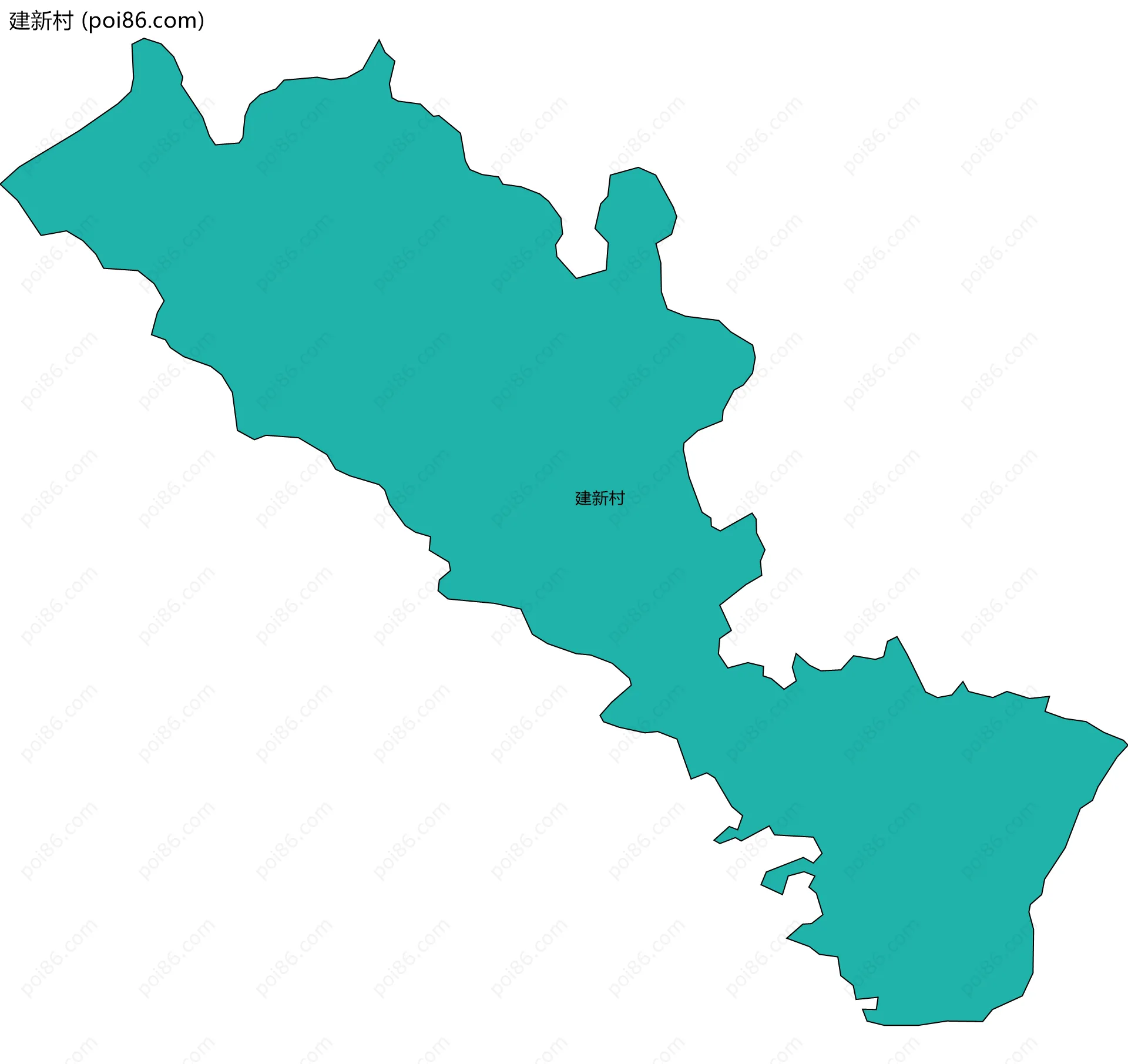 建新村边界地图