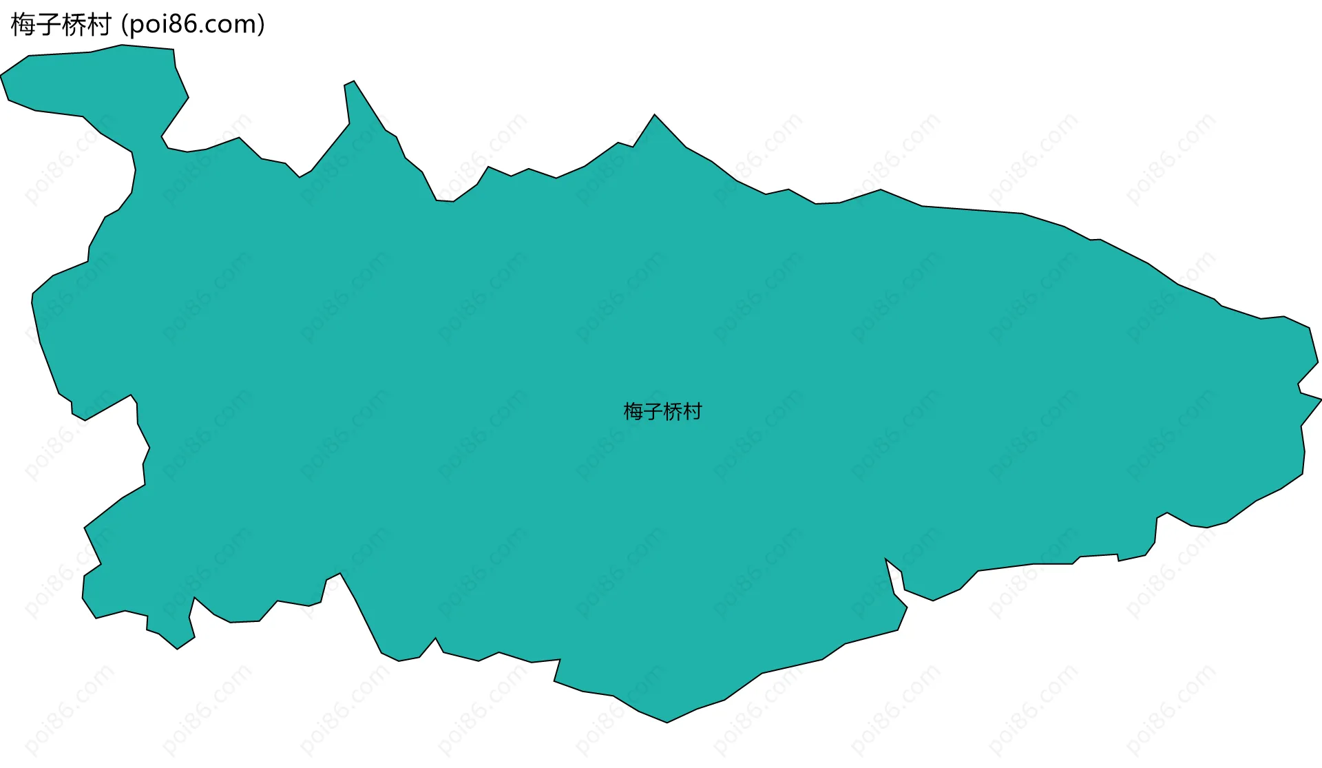 梅子桥村边界地图